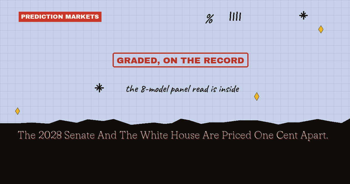 The 2028 Senate And The White House Are Priced One Cent Apart