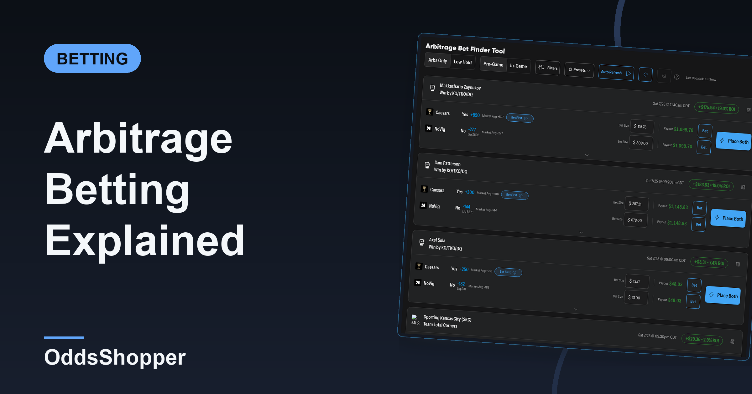 Arbitrage Betting Explained: A Real Worked Example