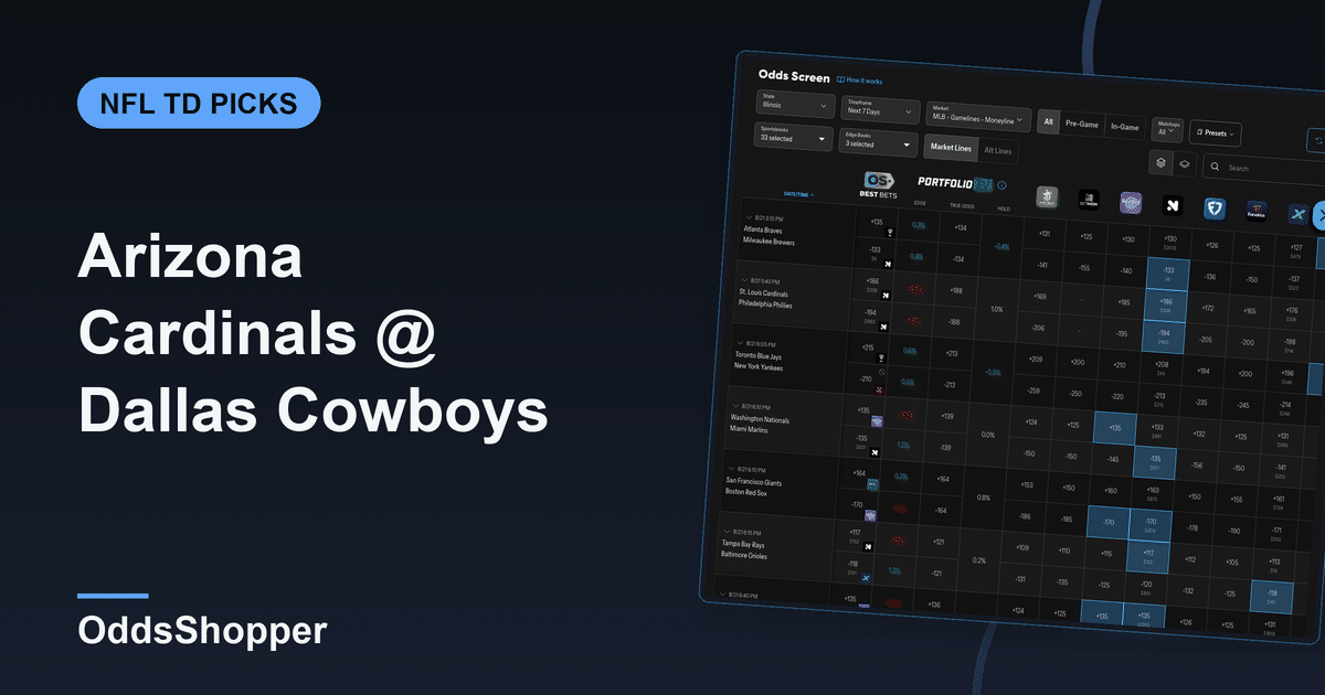 Arizona Cardinals @ Dallas Cowboys Anytime TD Scorer Picks (11/1)