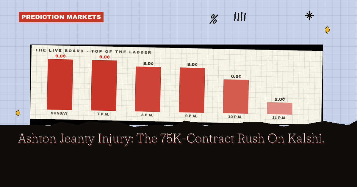 Ashton Jeanty Injury: The 75K-Contract Rush On Kalshi