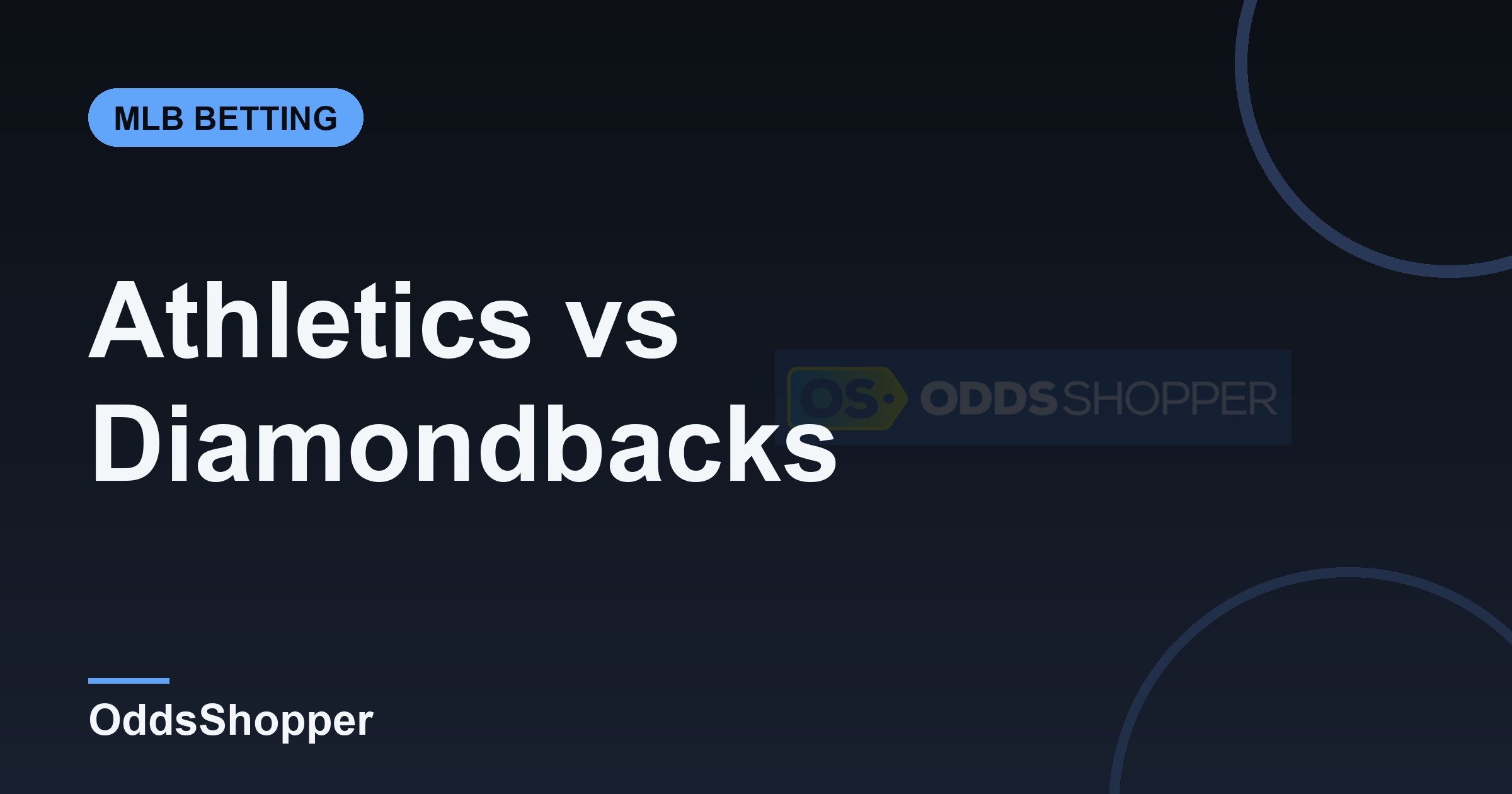 Athletics vs Diamondbacks Odds: Best Prices and +EV Edges