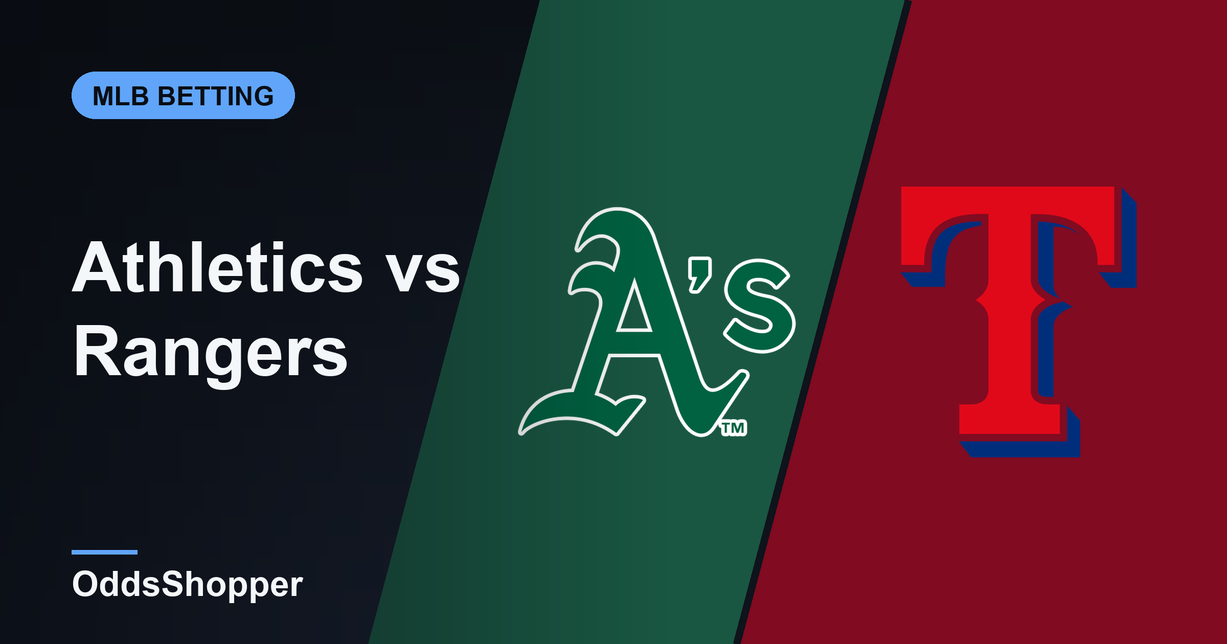 Athletics vs Rangers Odds: Best Prices and +EV Edges