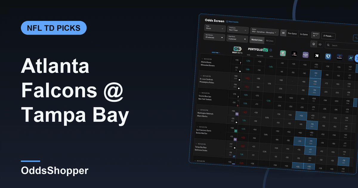 Atlanta Falcons @ Tampa Bay Buccaneers Anytime TD Scorer Picks (11/1)