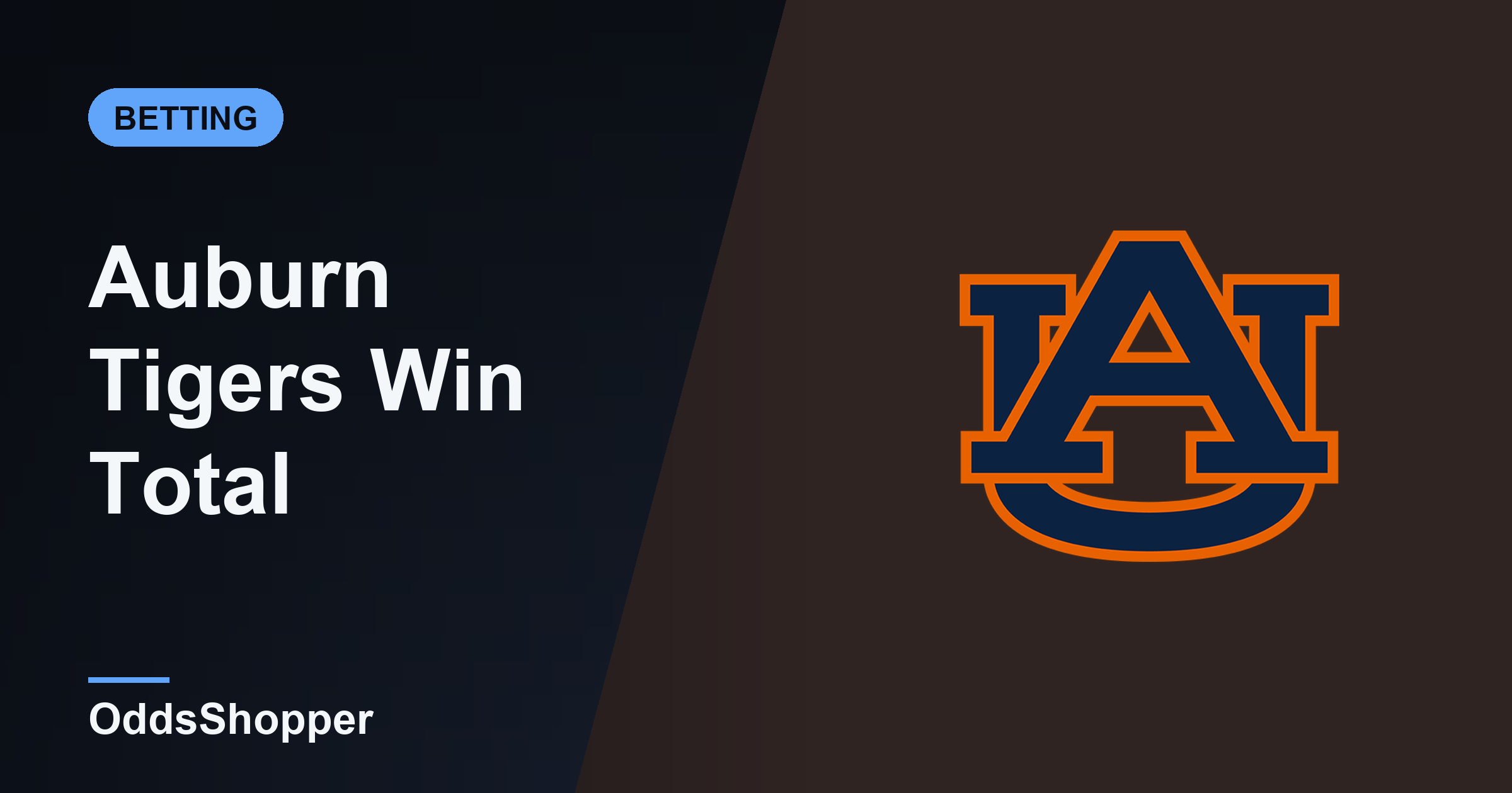 Auburn Win Total 2026: Over/Under Wins Odds