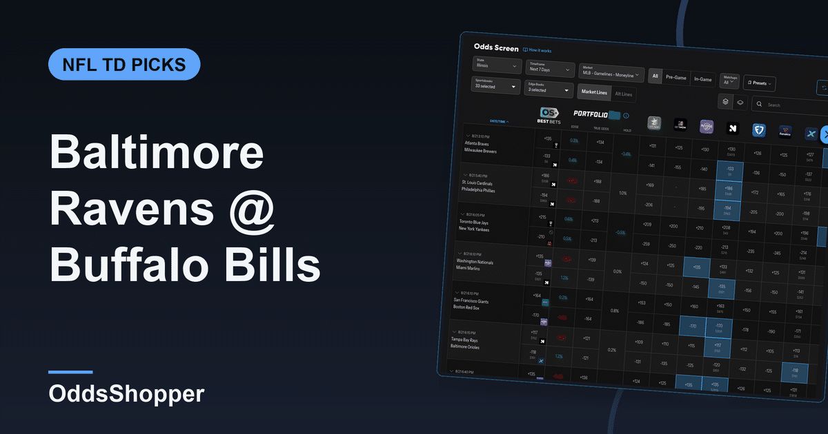 Baltimore Ravens @ Buffalo Bills Anytime TD Scorer Picks (11/1)
