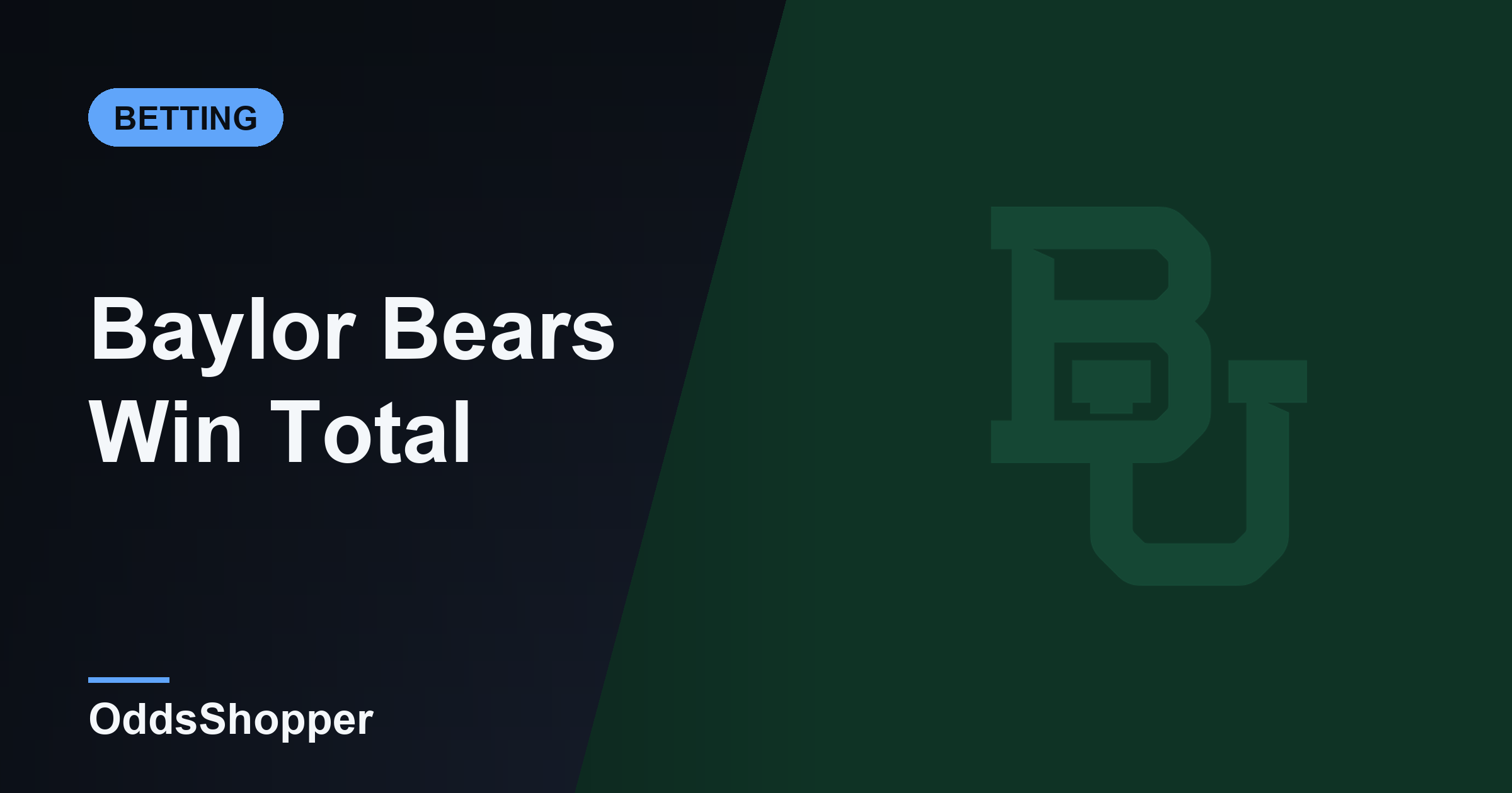Baylor Win Total 2026: Over/Under Wins Odds