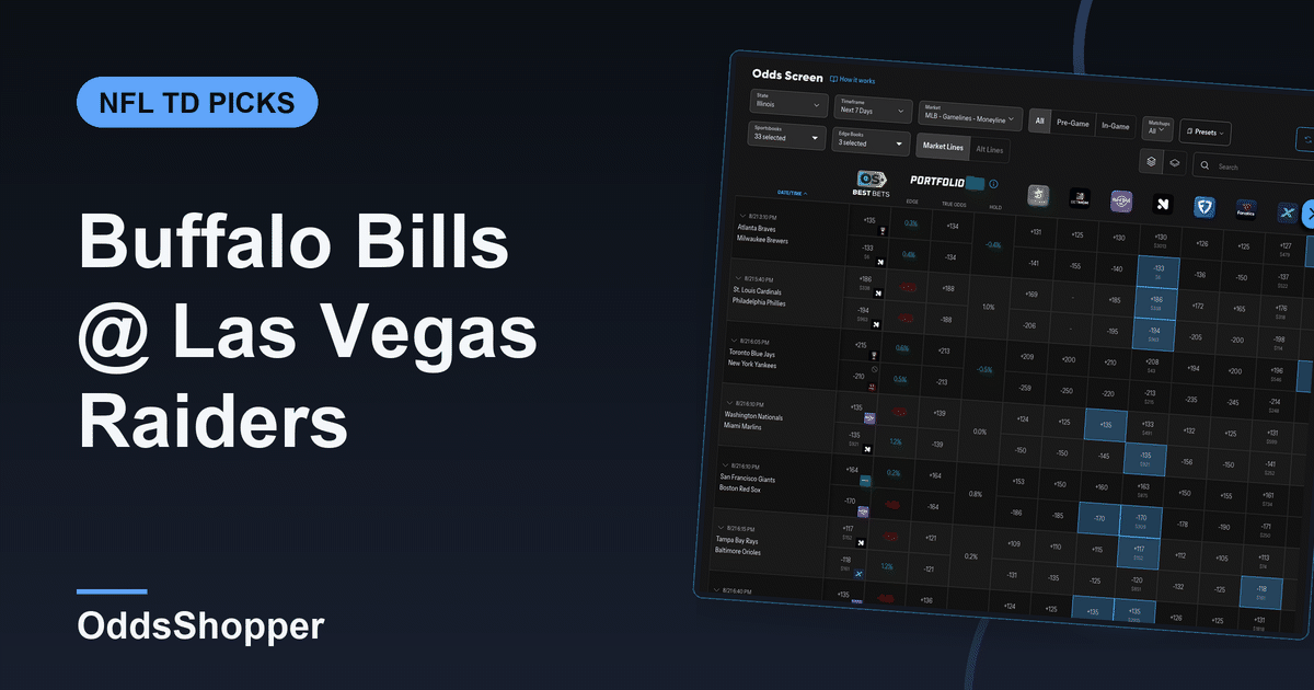 Buffalo Bills @ Las Vegas Raiders Anytime TD Scorer Picks (10/18)
