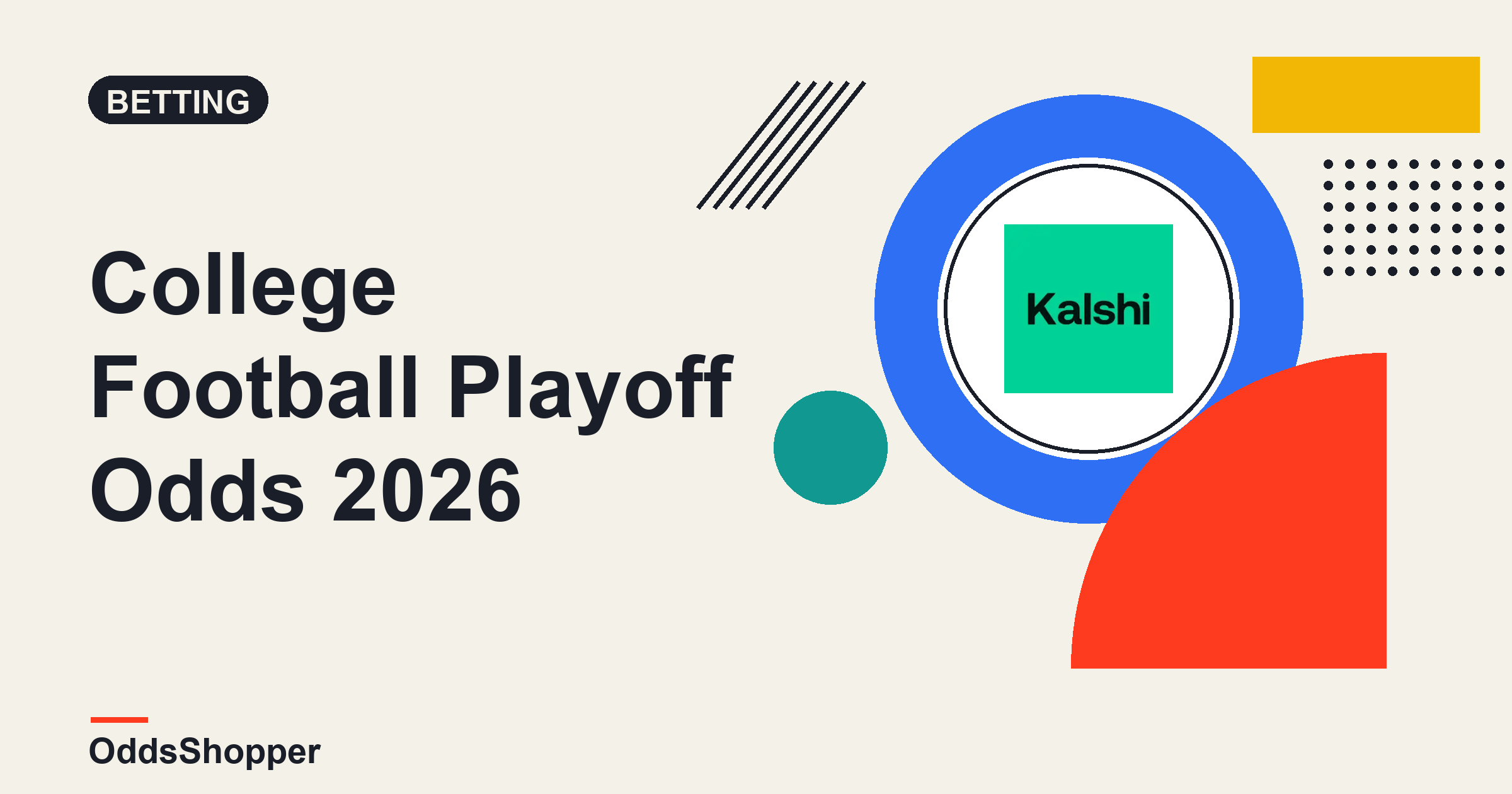 College Football Playoff Odds 2026: All 50 Teams On Kalshi, Scored