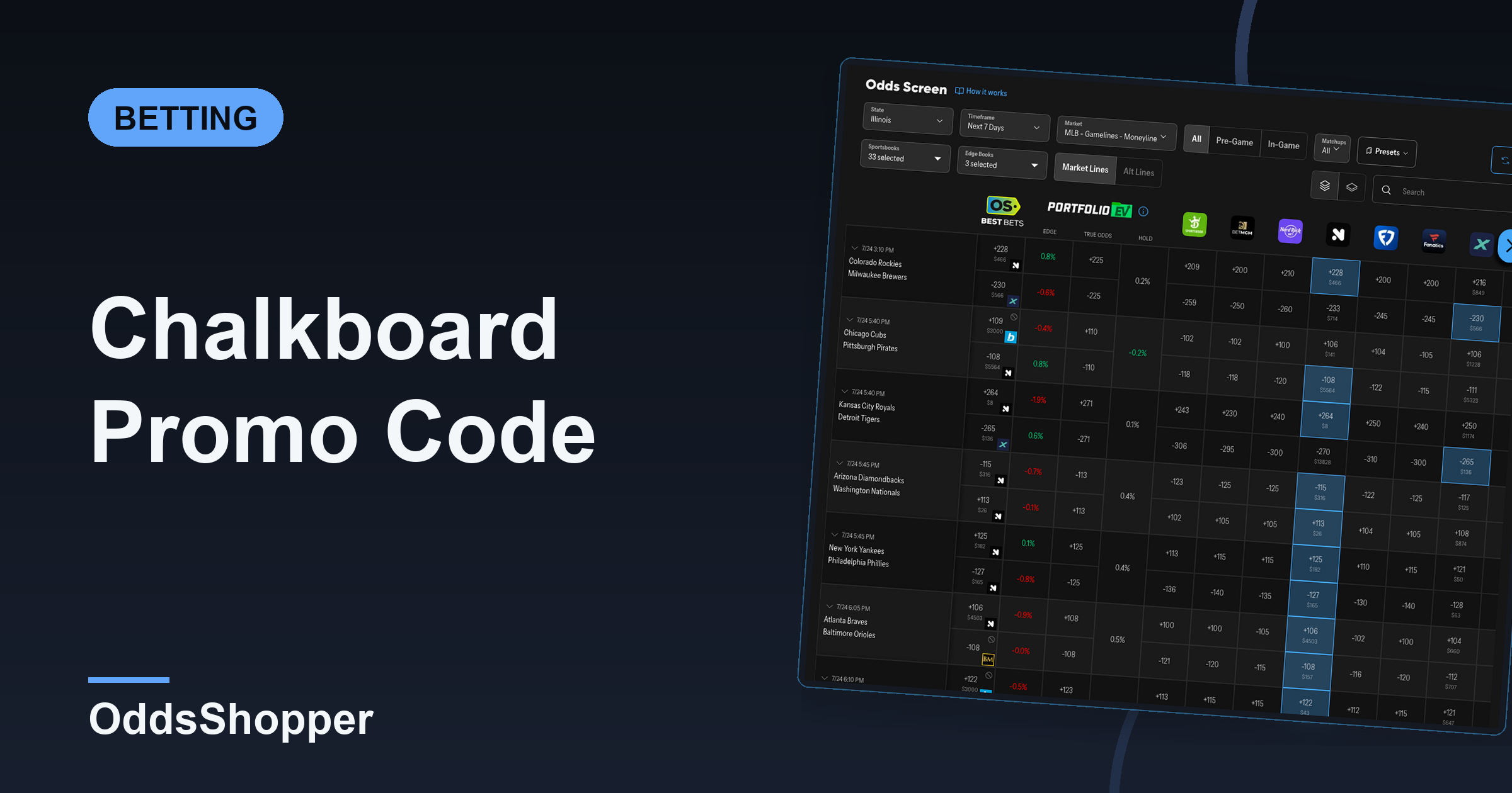 Chalkboard Promo Code: 50% Match Up To $100 + Free Pick