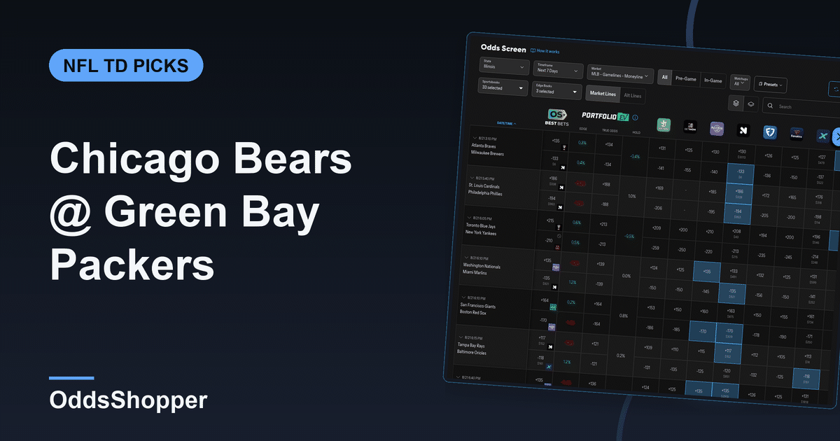 Chicago Bears @ Green Bay Packers Anytime TD Scorer Picks (10/11)