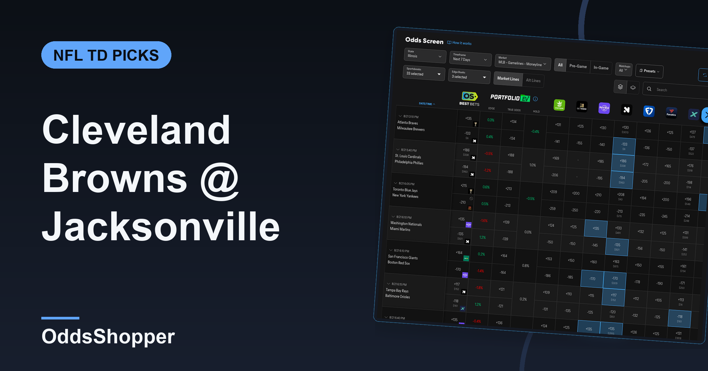 Cleveland Browns @ Jacksonville Jaguars Anytime TD Scorer Picks (9/13)