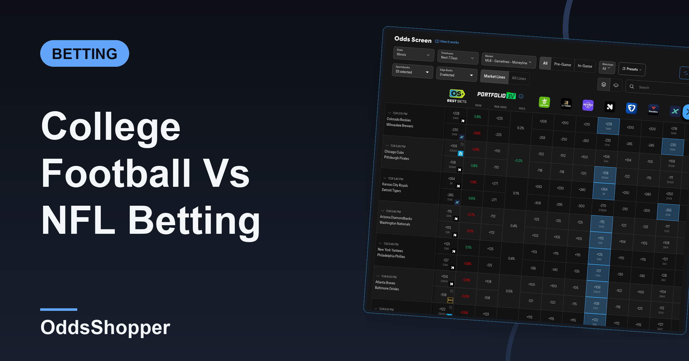 College Football Vs NFL Betting: Key Differences
