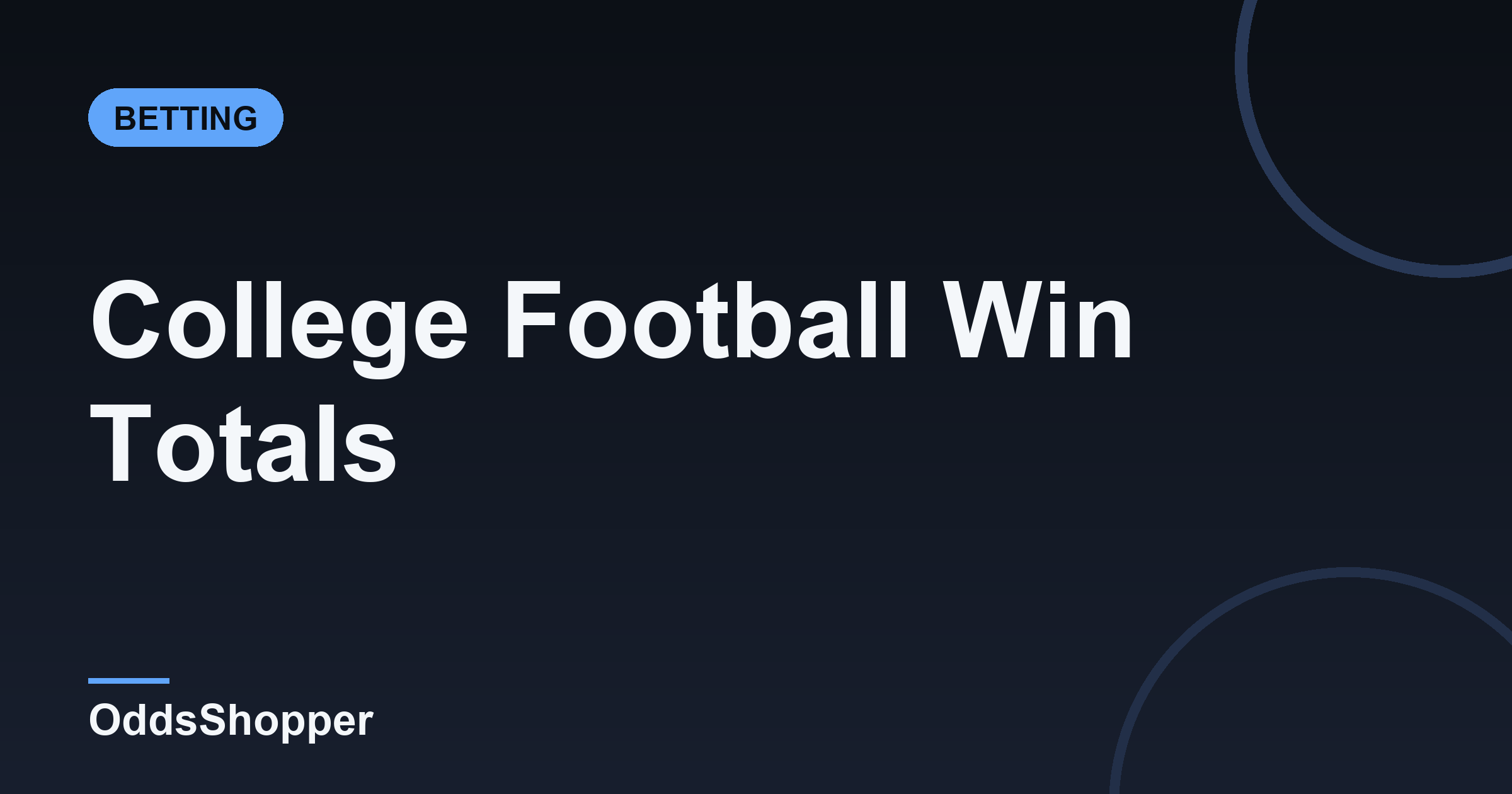 College Football Win Totals: How To Find Betting Edges