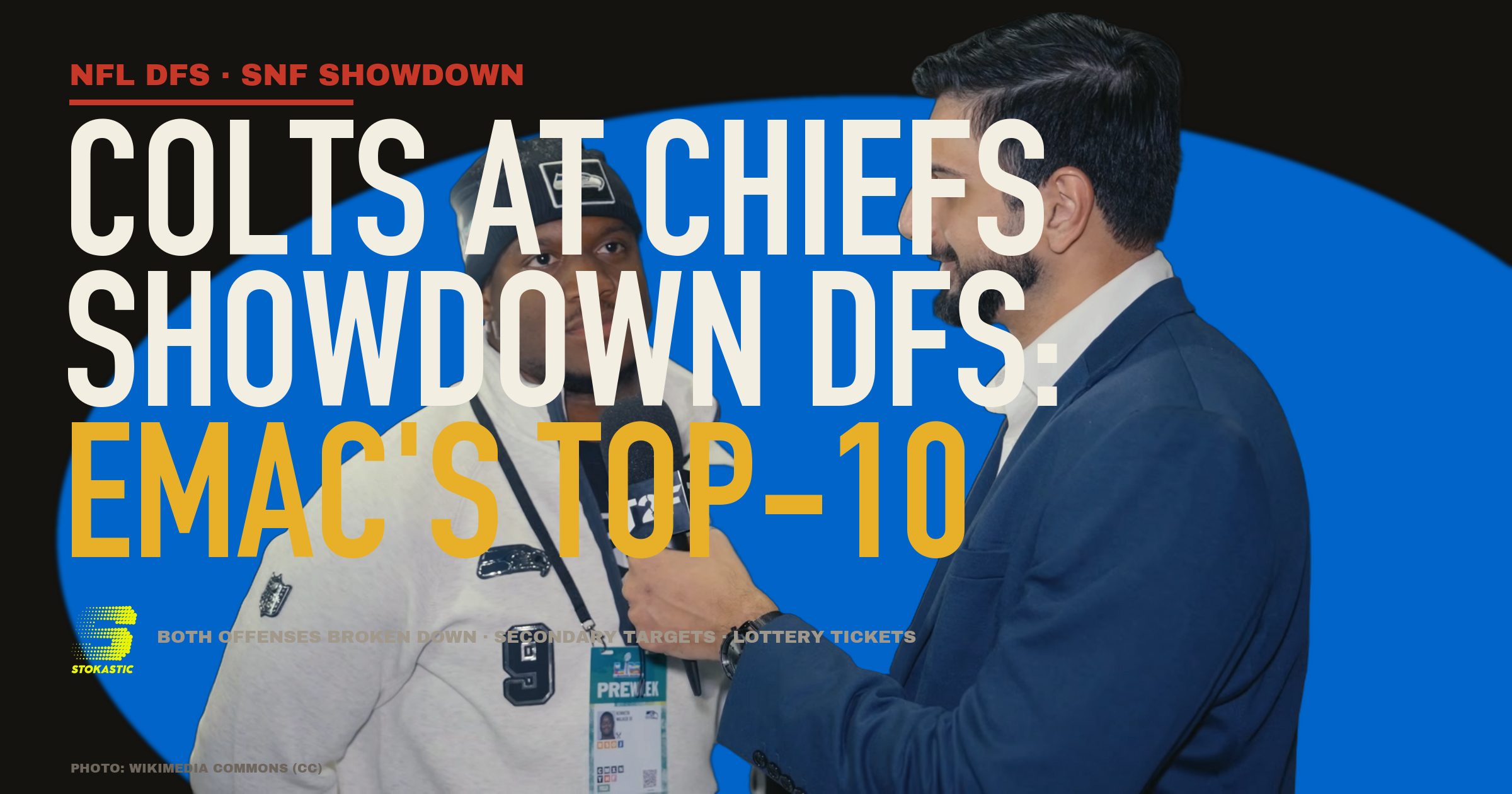 Colts vs Chiefs Showdown DFS: EMac's Week 2 SNF Top-10
