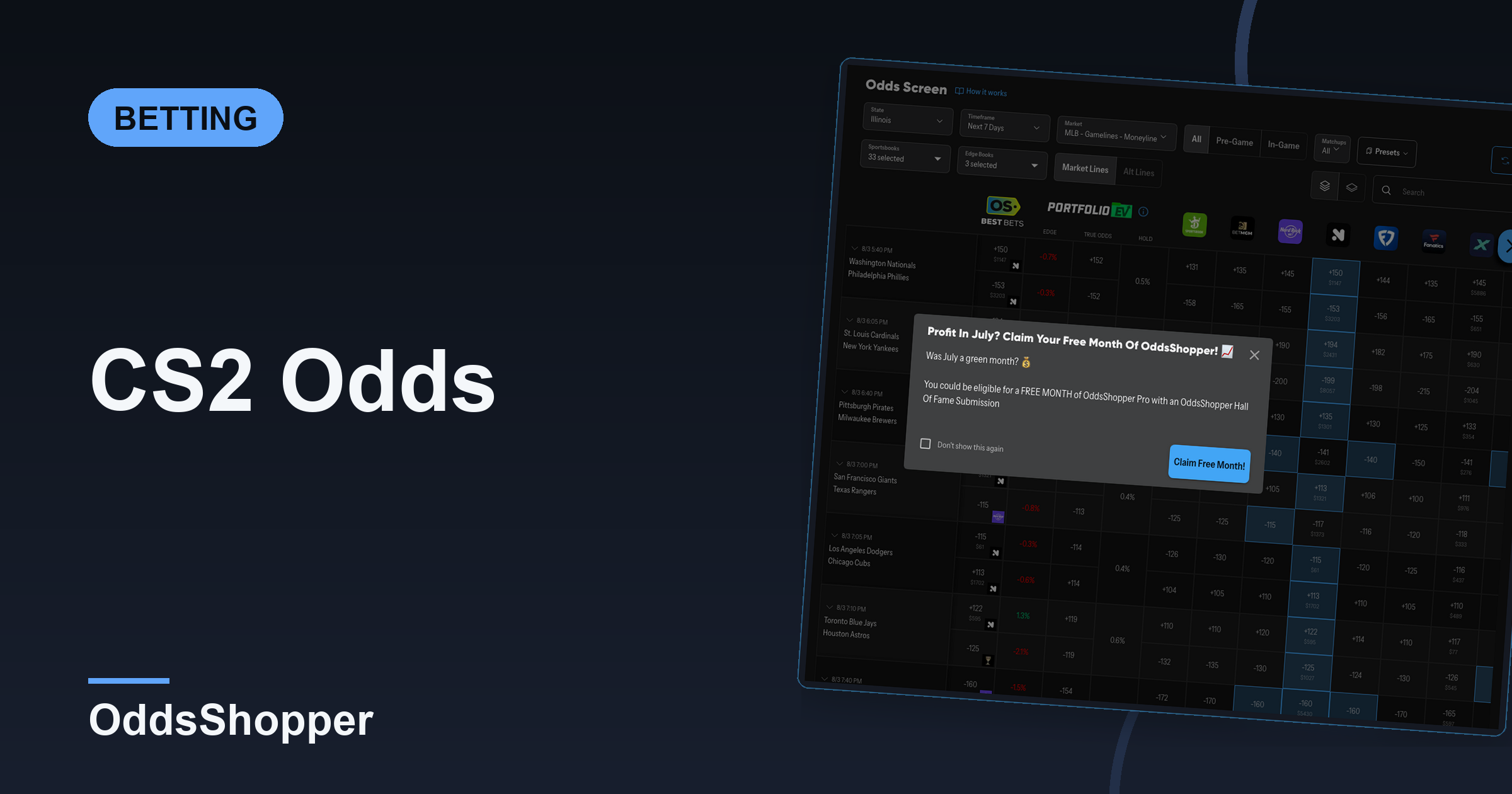 CS2 Odds: Counter-Strike Match, Map & Total Maps Markets