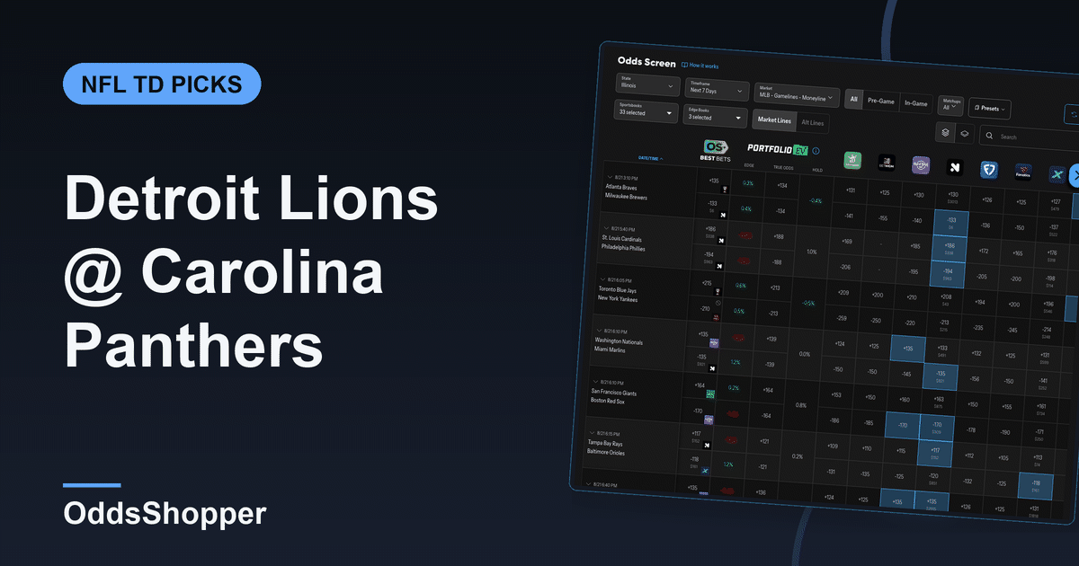 Detroit Lions @ Carolina Panthers Anytime TD Scorer Picks (10/4)