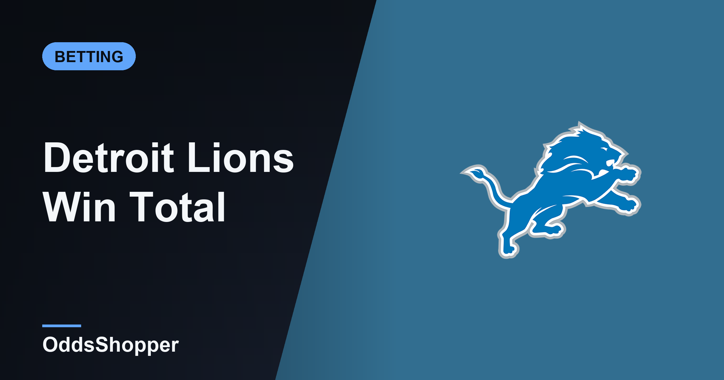 Detroit Lions Win Total 2026: Over/Under Wins & Odds
