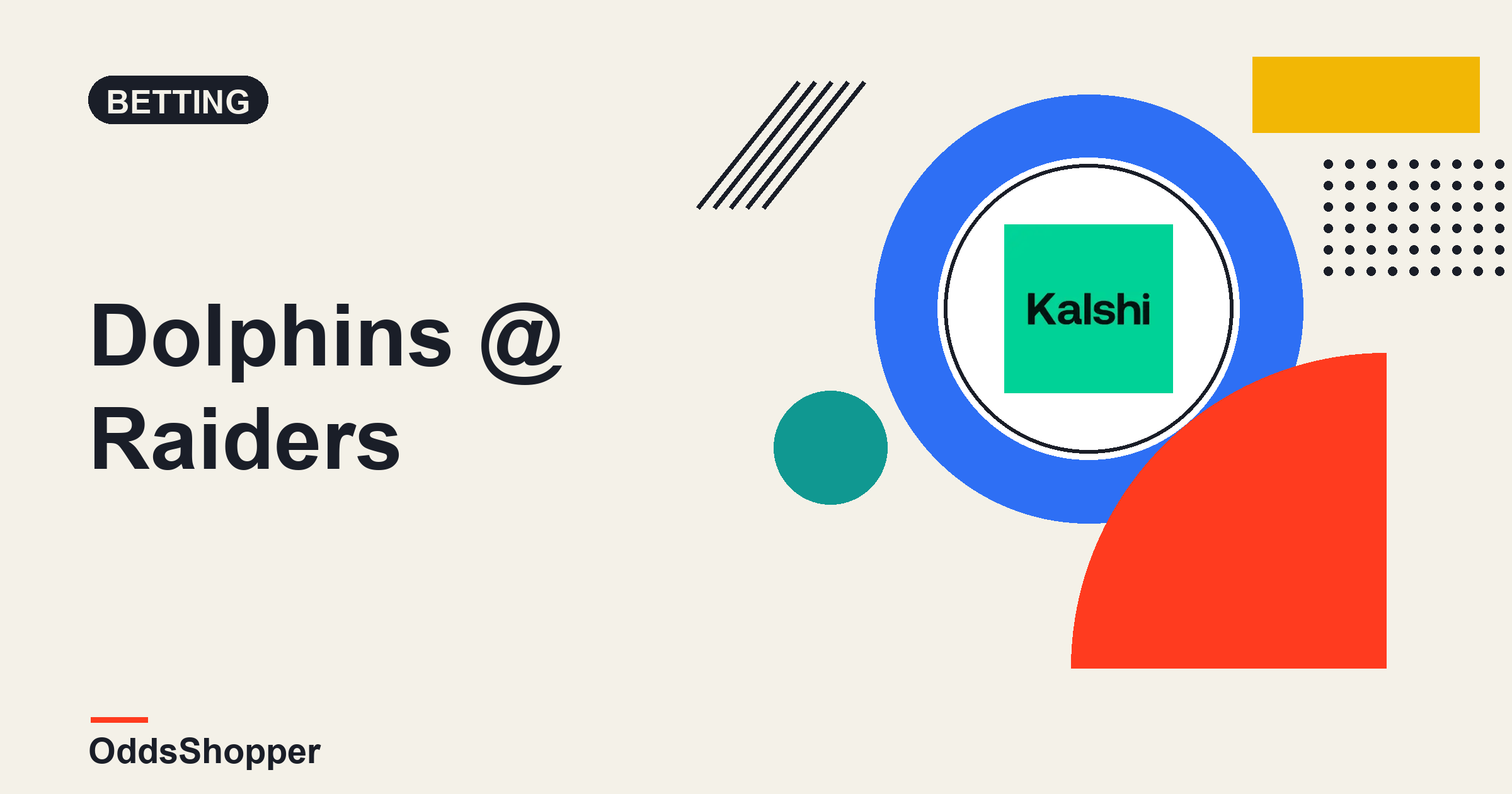 Dolphins Vs Raiders Odds: Week 1 Kalshi Vs Sportsbook Prices