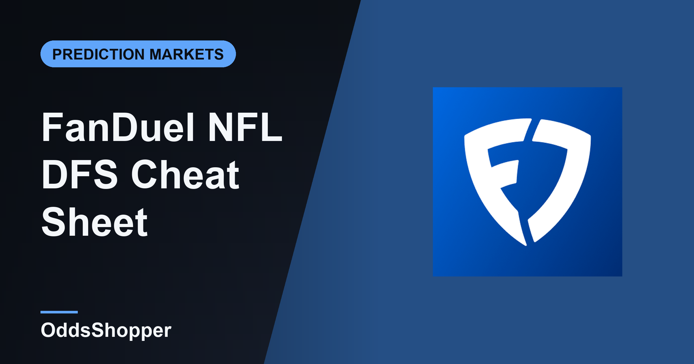 FanDuel NFL DFS Cheat Sheet: Week 1 Picks And Stacks