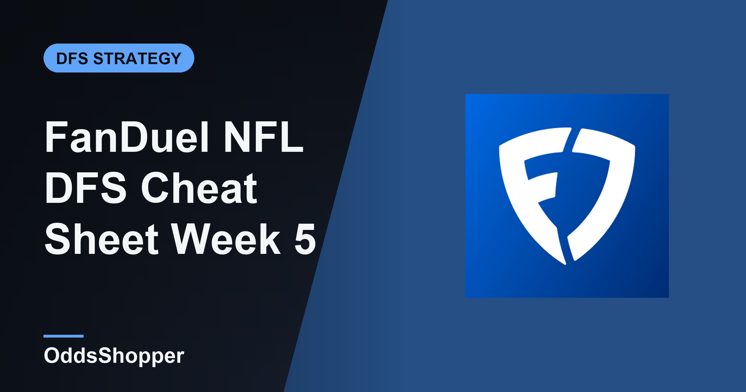 FanDuel NFL DFS Cheat Sheet Week 5: Warren Tops 3 Panels