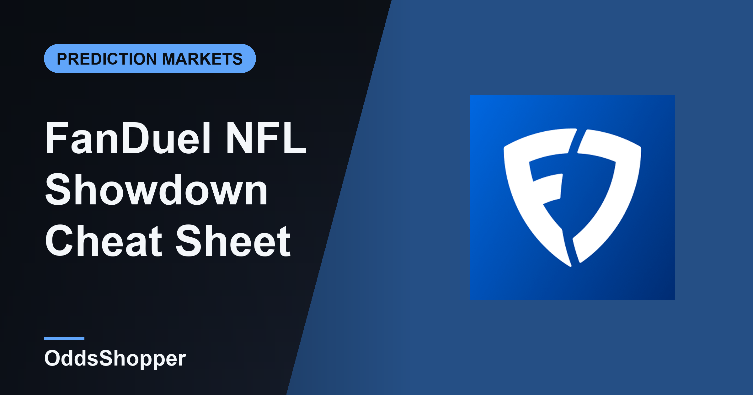 FanDuel NFL Showdown Cheat Sheet: Week 1 Kickoff