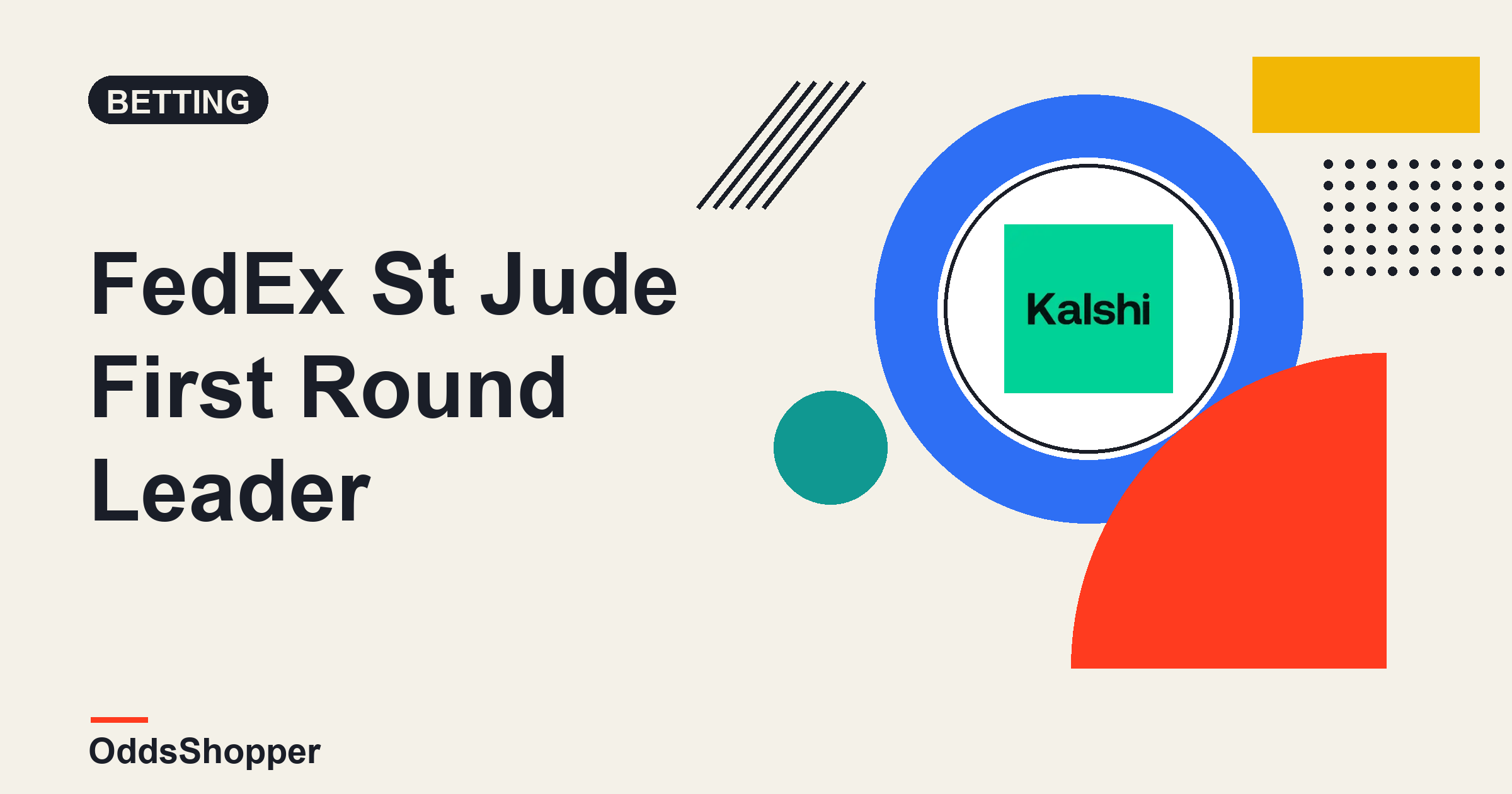 FedEx St Jude First Round Leader Odds: Kalshi's Flattest Board Of Playoff Week