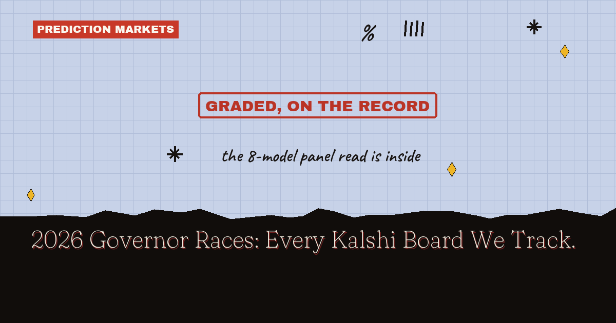 2026 Governor Races: Every Kalshi Board We Track