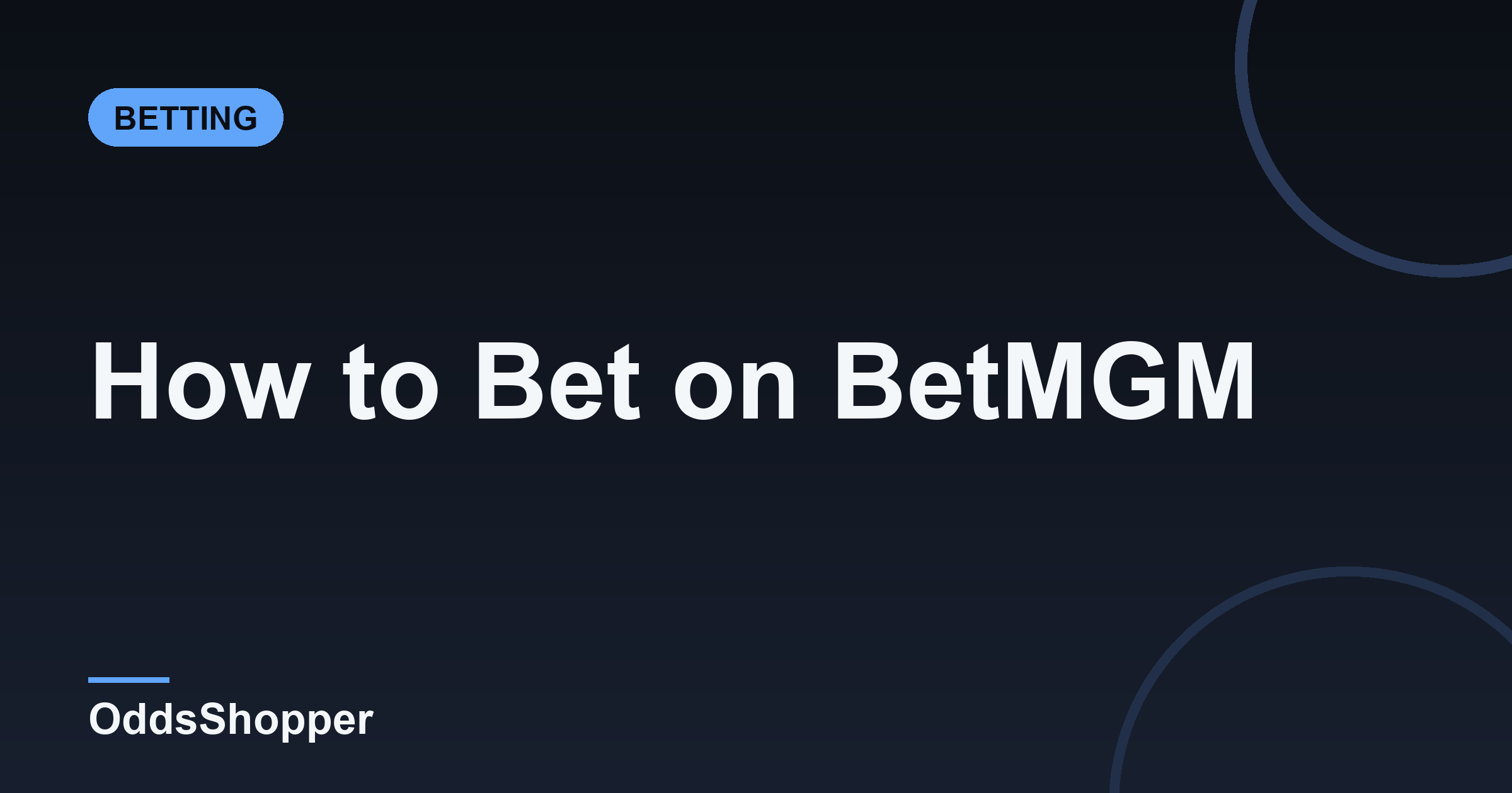 How To Bet On BetMGM: A Beginner's Guide