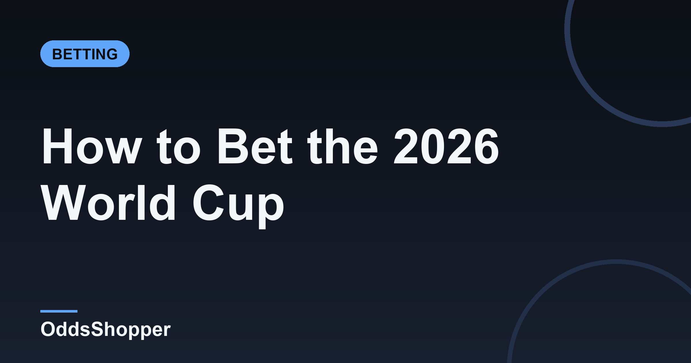 How To Bet The 2026 World Cup Final: Spain Vs Argentina