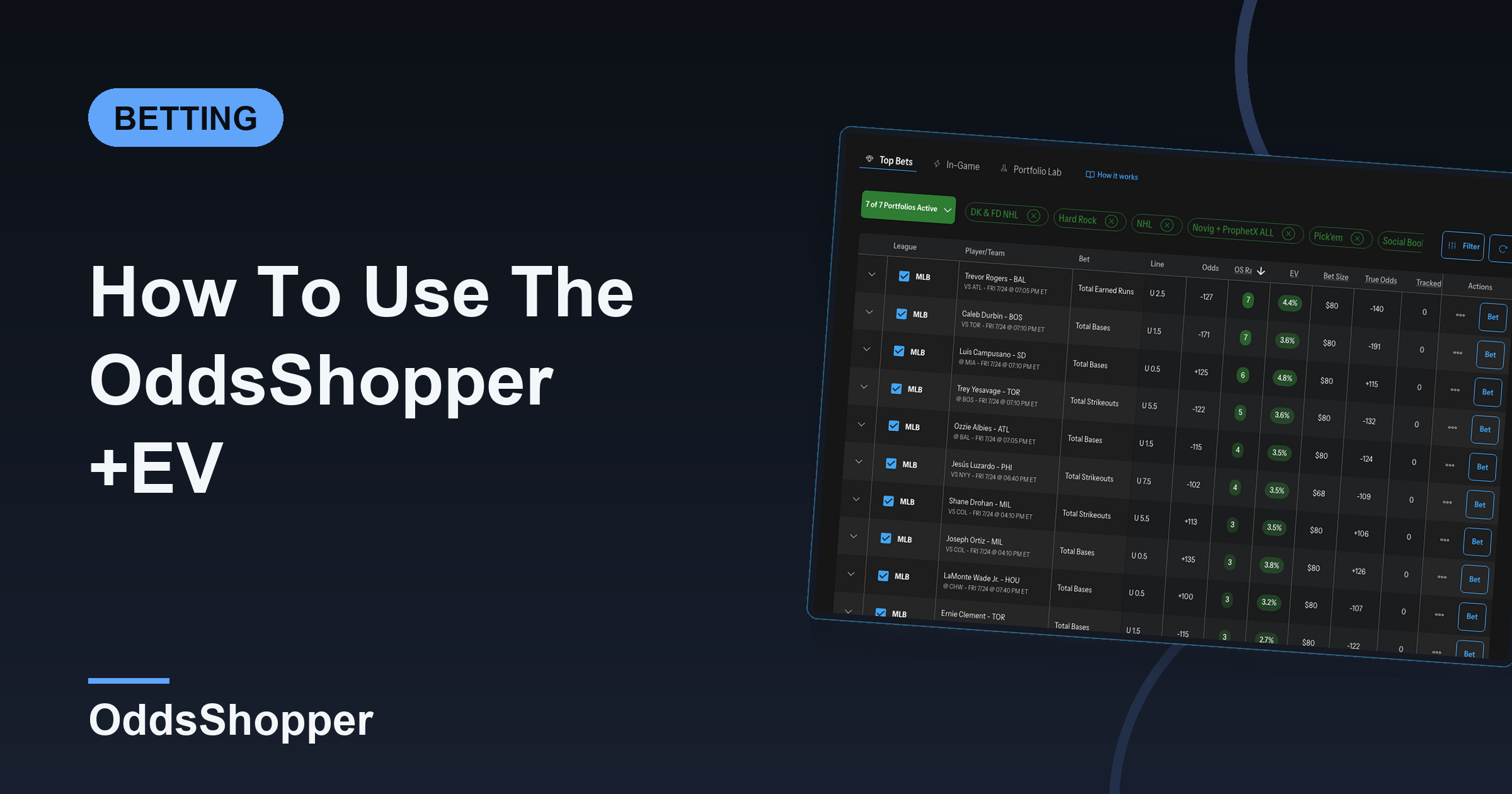 How To Use The OddsShopper +EV Tool: A Beginner Guide