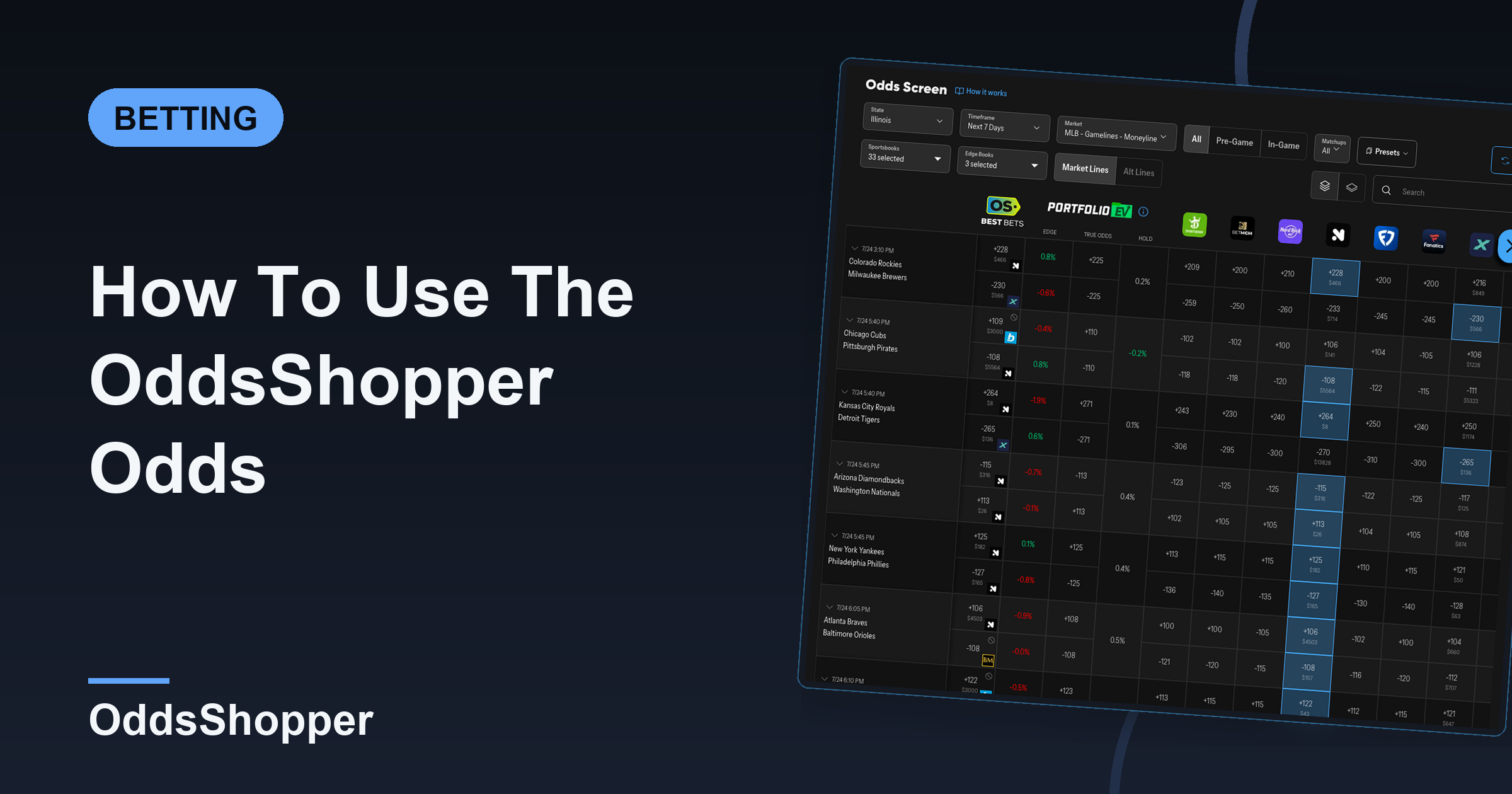 How To Use The OddsShopper Odds Screen To Find Value