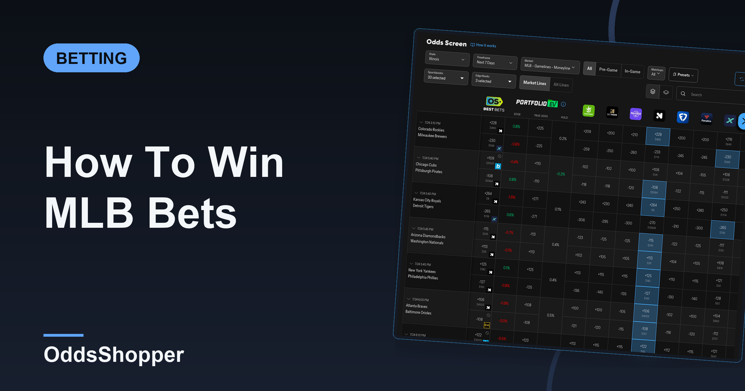 How To Win MLB Bets: 5 Sports Betting Tips