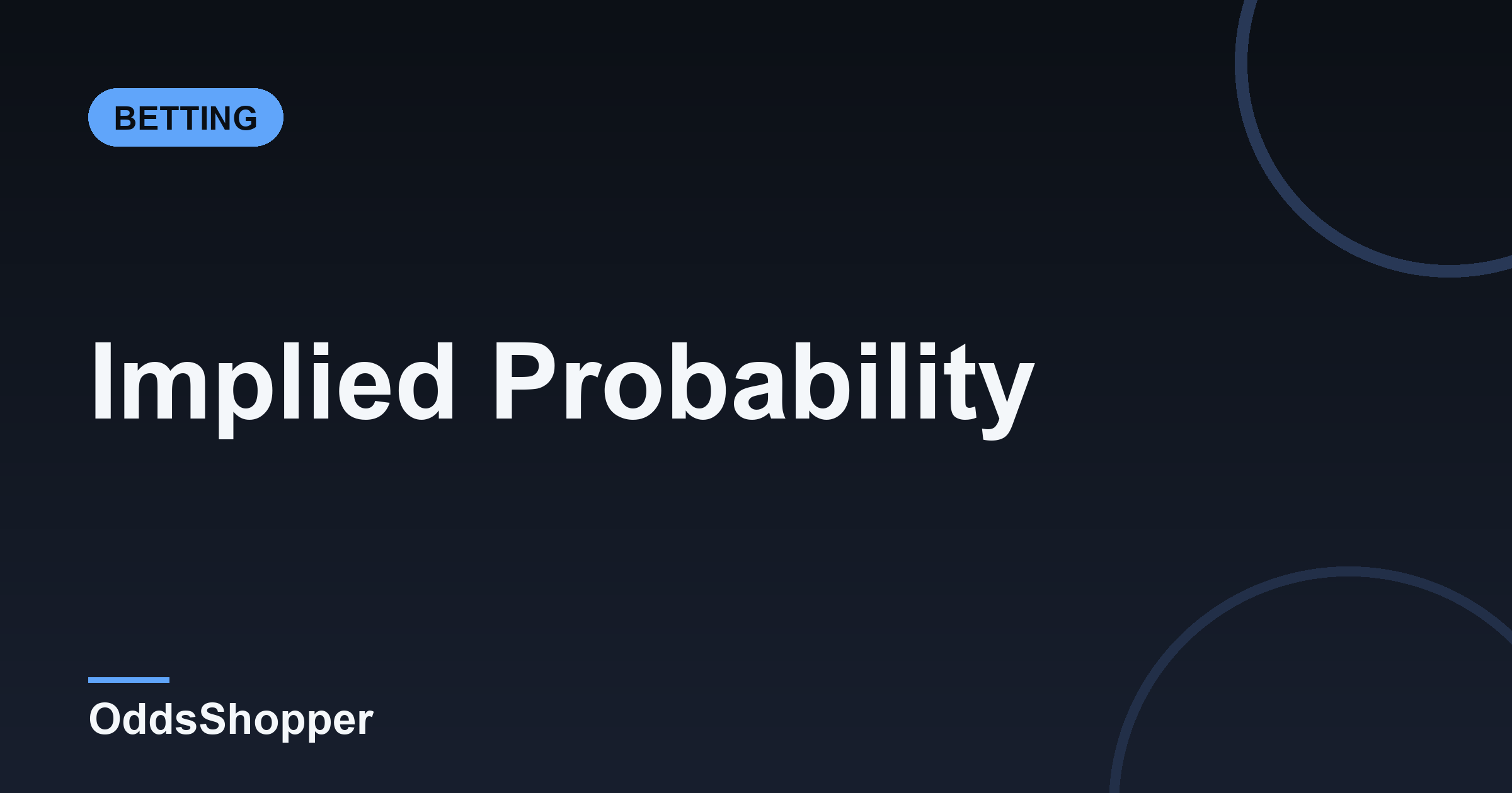 Implied Probability: Convert Betting Odds To A Win %