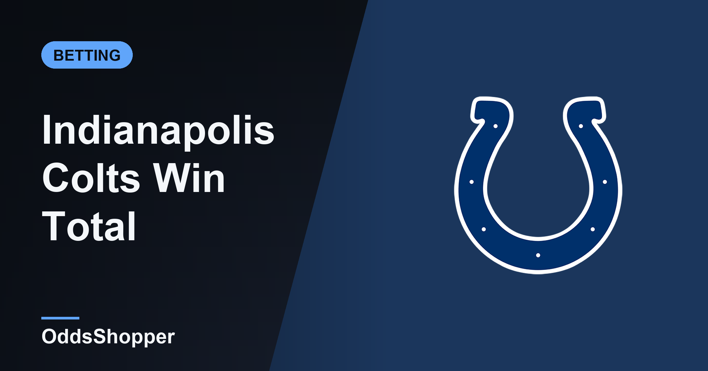 Indianapolis Colts Win Total 2026: Over/Under Wins & Odds