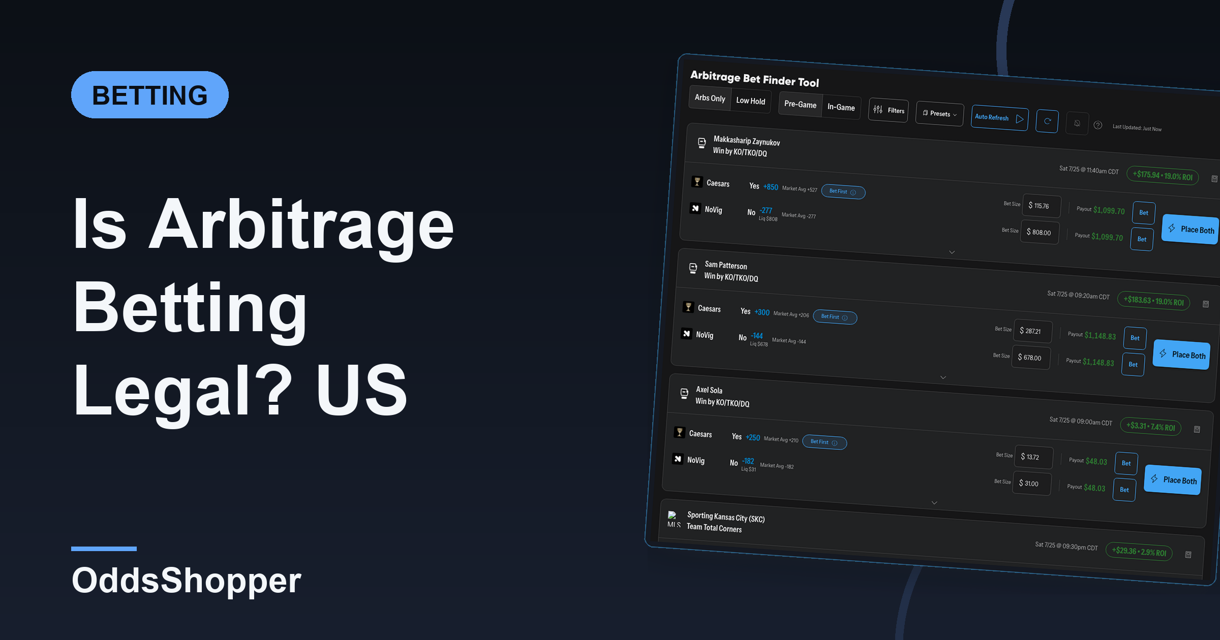 Is Arbitrage Betting Legal? US Rules Explained