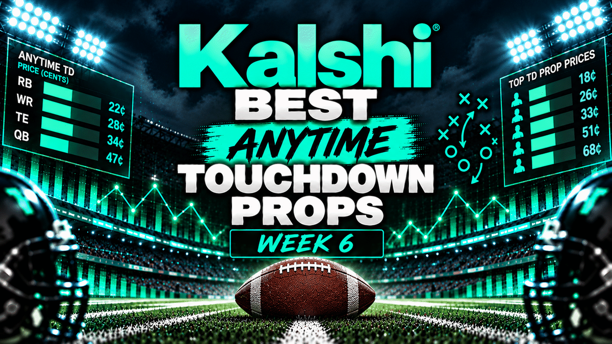 Best Kalshi Anytime Touchdown Props for Week 6: Three Plays in the 1 PM Window
