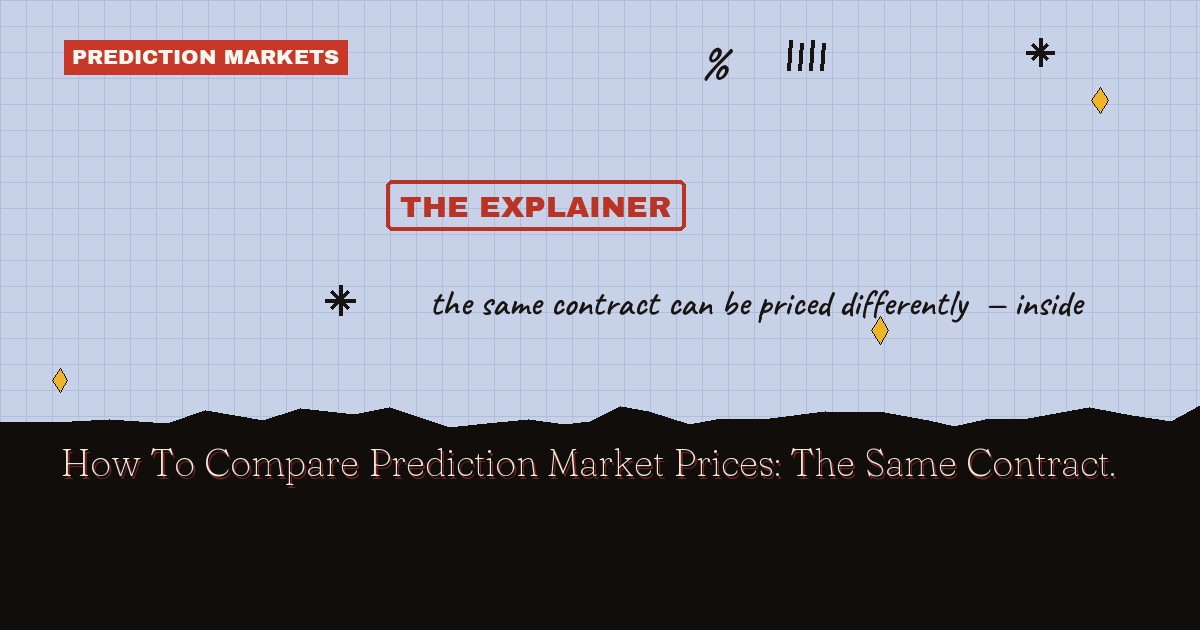 How To Compare Prediction Market Prices: The Same Contract Can Be Priced Differently On Different Exchanges