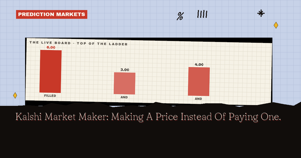 Kalshi Market Maker: Making A Price Instead Of Paying One