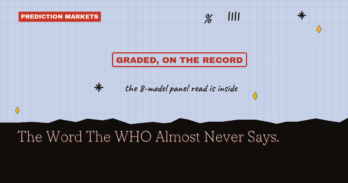Kalshi Pandemic Odds: The Word The WHO Almost Never Says