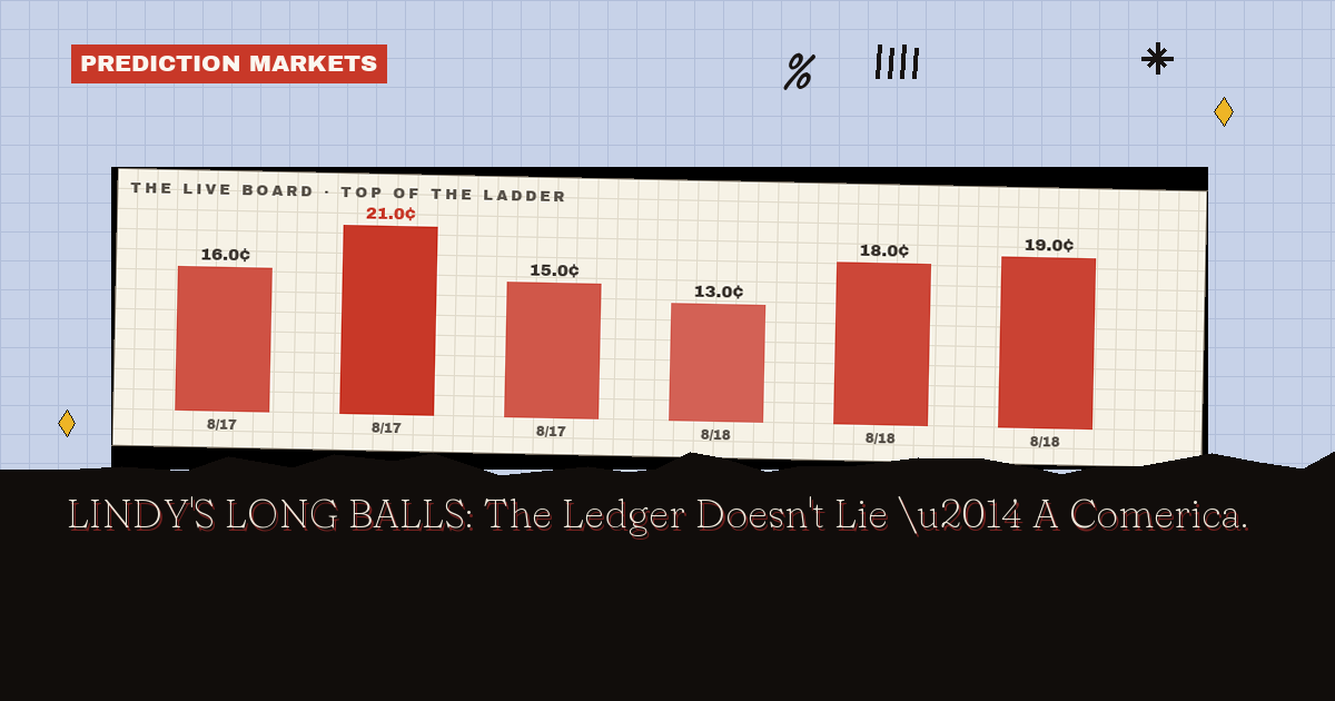 LINDY'S LONG BALLS: The Ledger Doesn't Lie — A Comerica Surprise