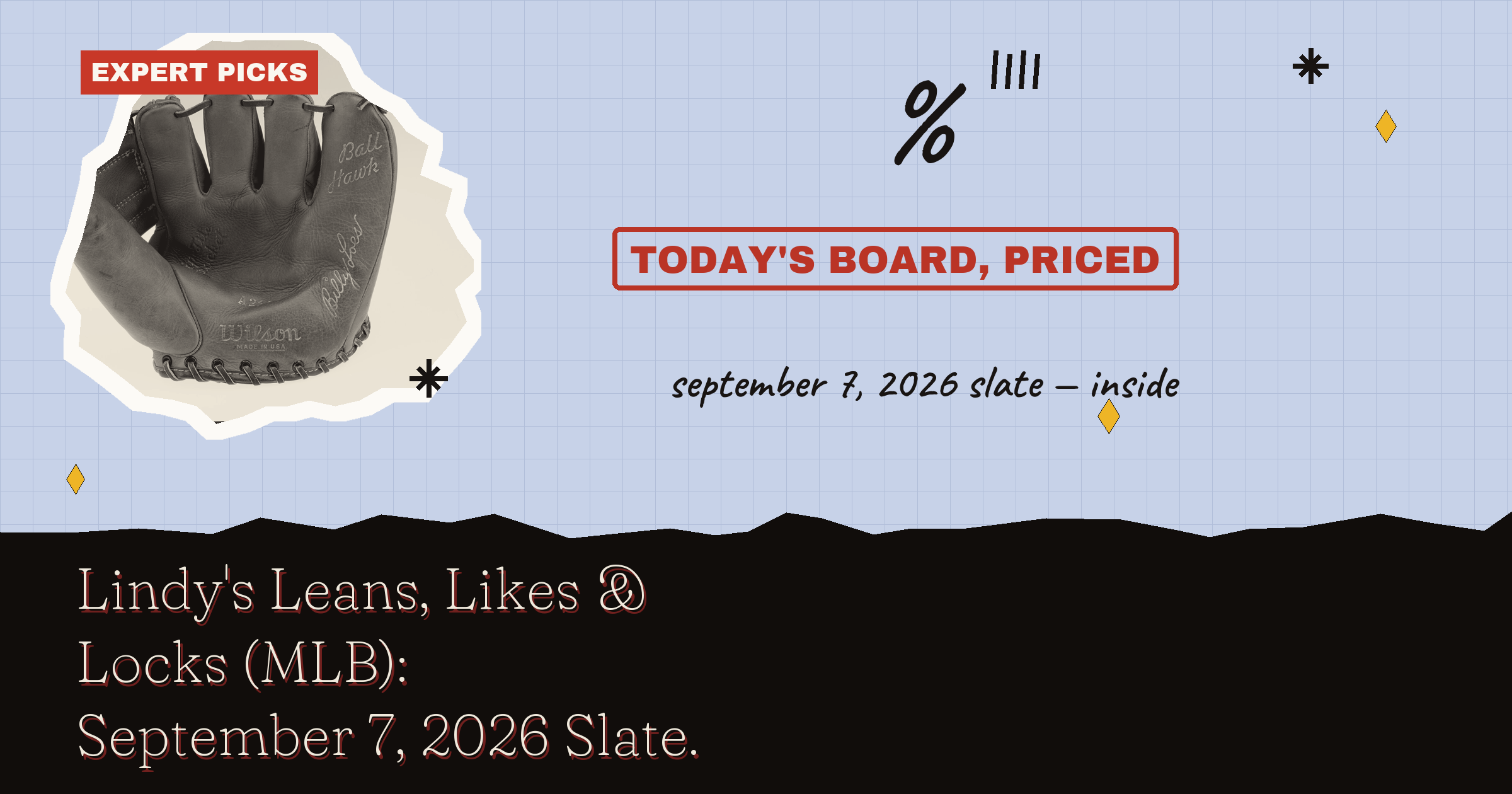 Lindy's Leans, Likes & Locks (MLB): September 7, 2026 Slate