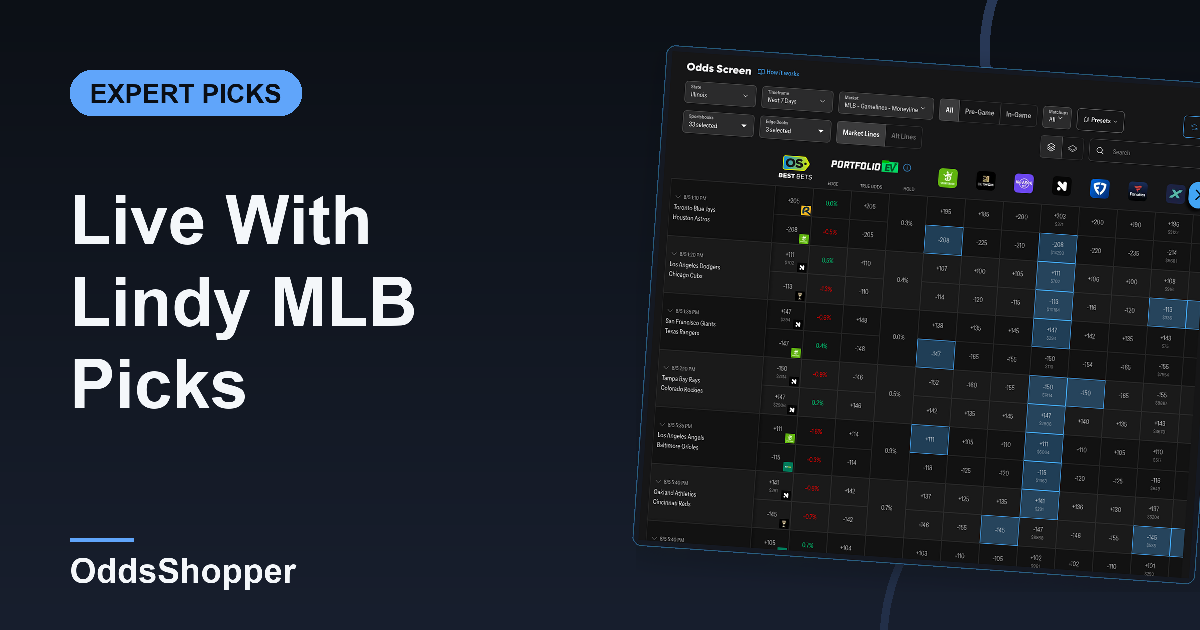 Live With Lindy MLB Picks (8/6): The Final Live Show's Thursday Card