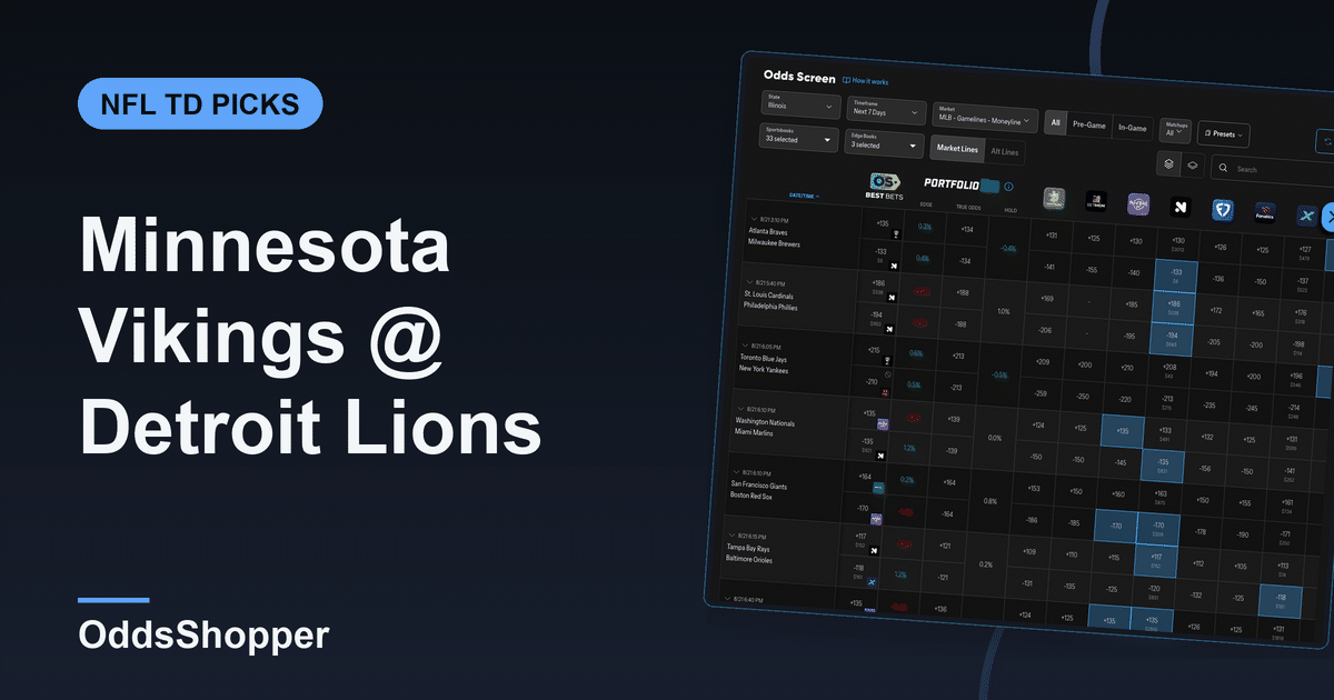 Minnesota Vikings @ Detroit Lions Anytime TD Scorer Picks (11/1 ...