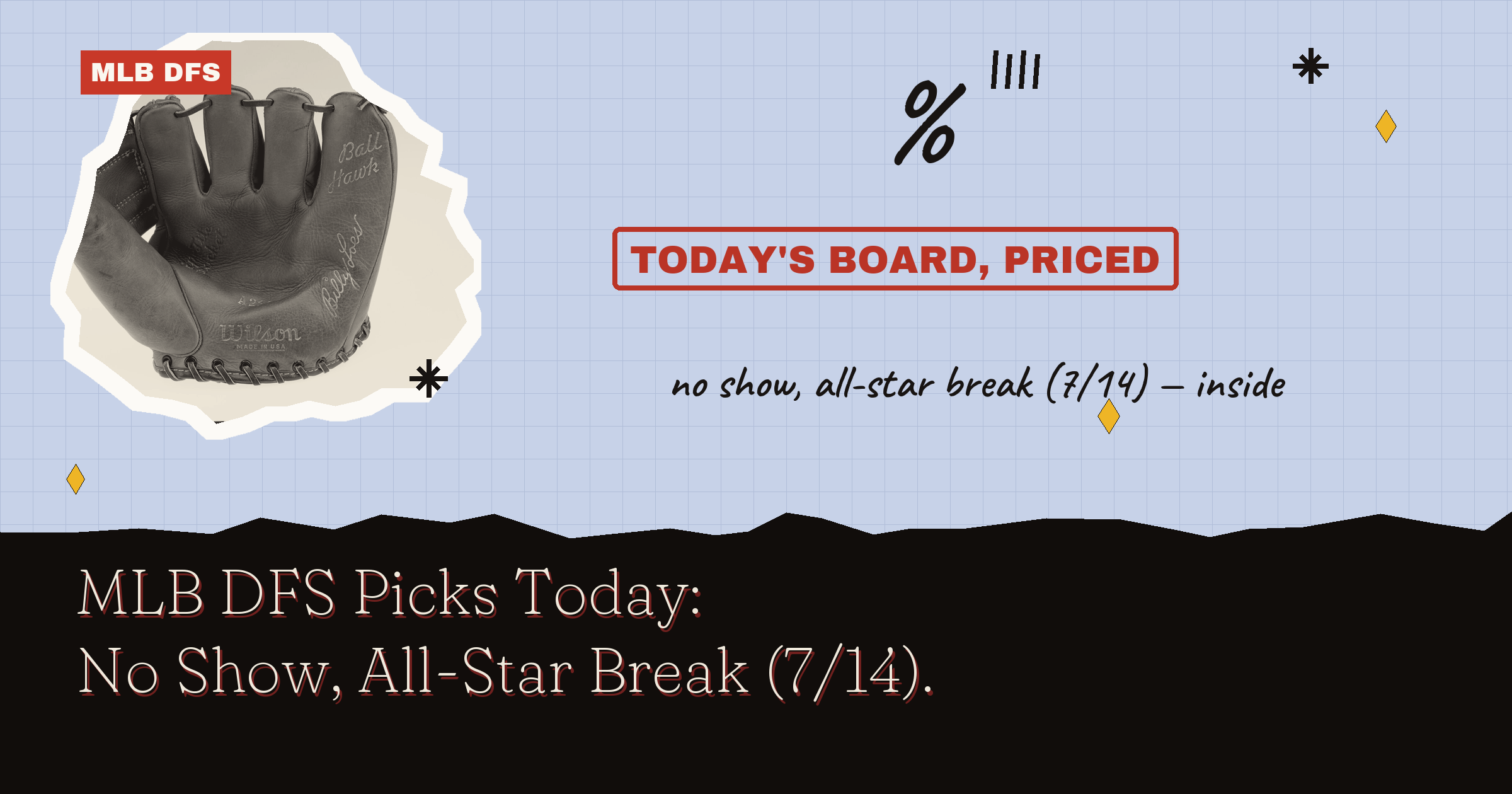 MLB DFS Picks Today: No Show, All-Star Break (7/14)