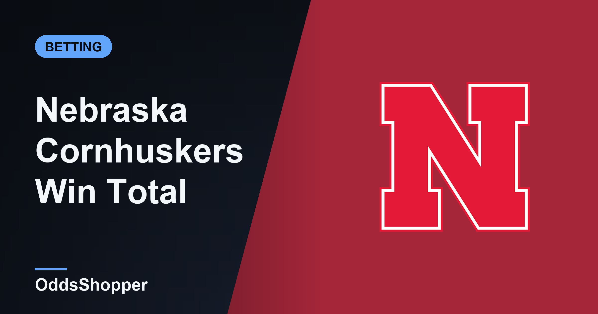 Nebraska Win Total 2026: Over/Under Wins Odds
