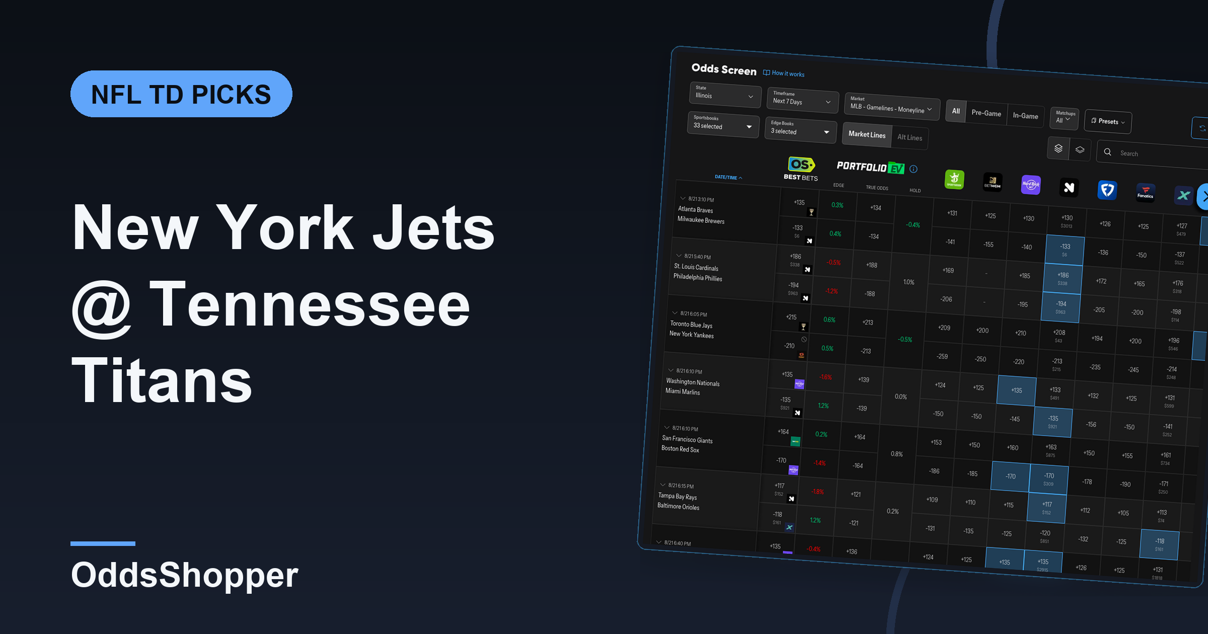 New York Jets @ Tennessee Titans Anytime TD Scorer Picks (9/13)