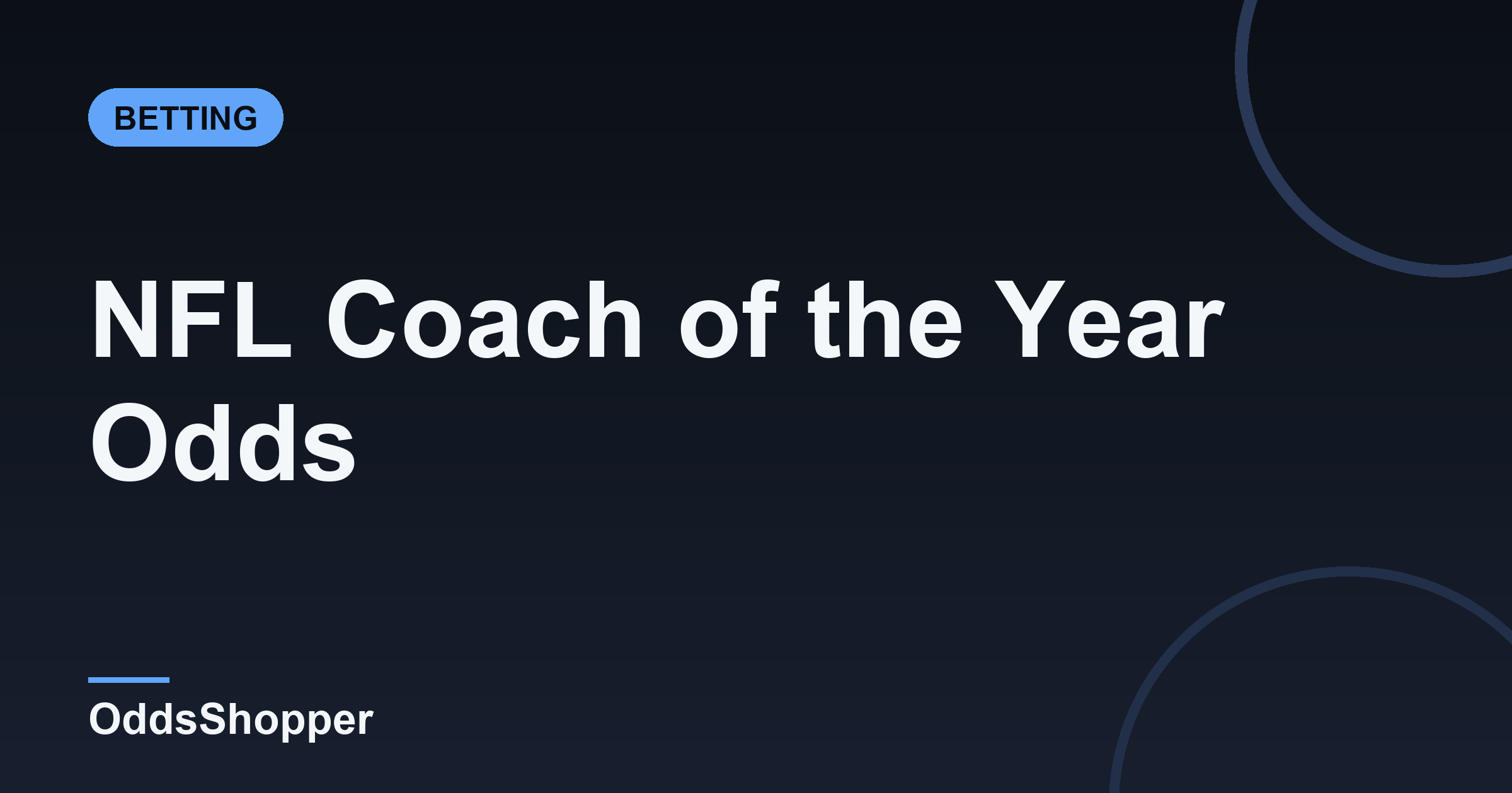 NFL Coach Of The Year Odds 2026: Why Favorites Rarely Win