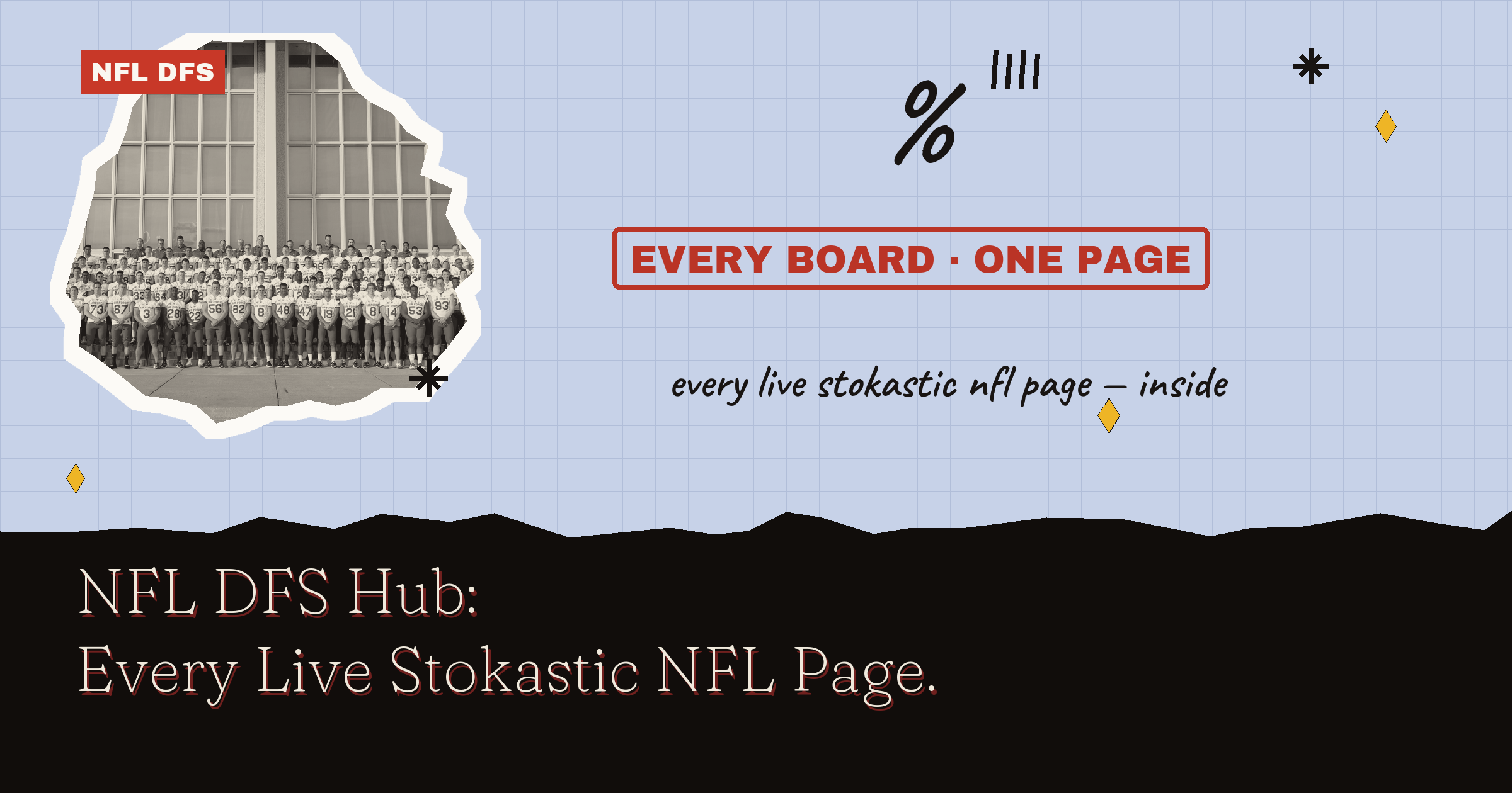 NFL DFS Hub: Every Live Stokastic NFL Page