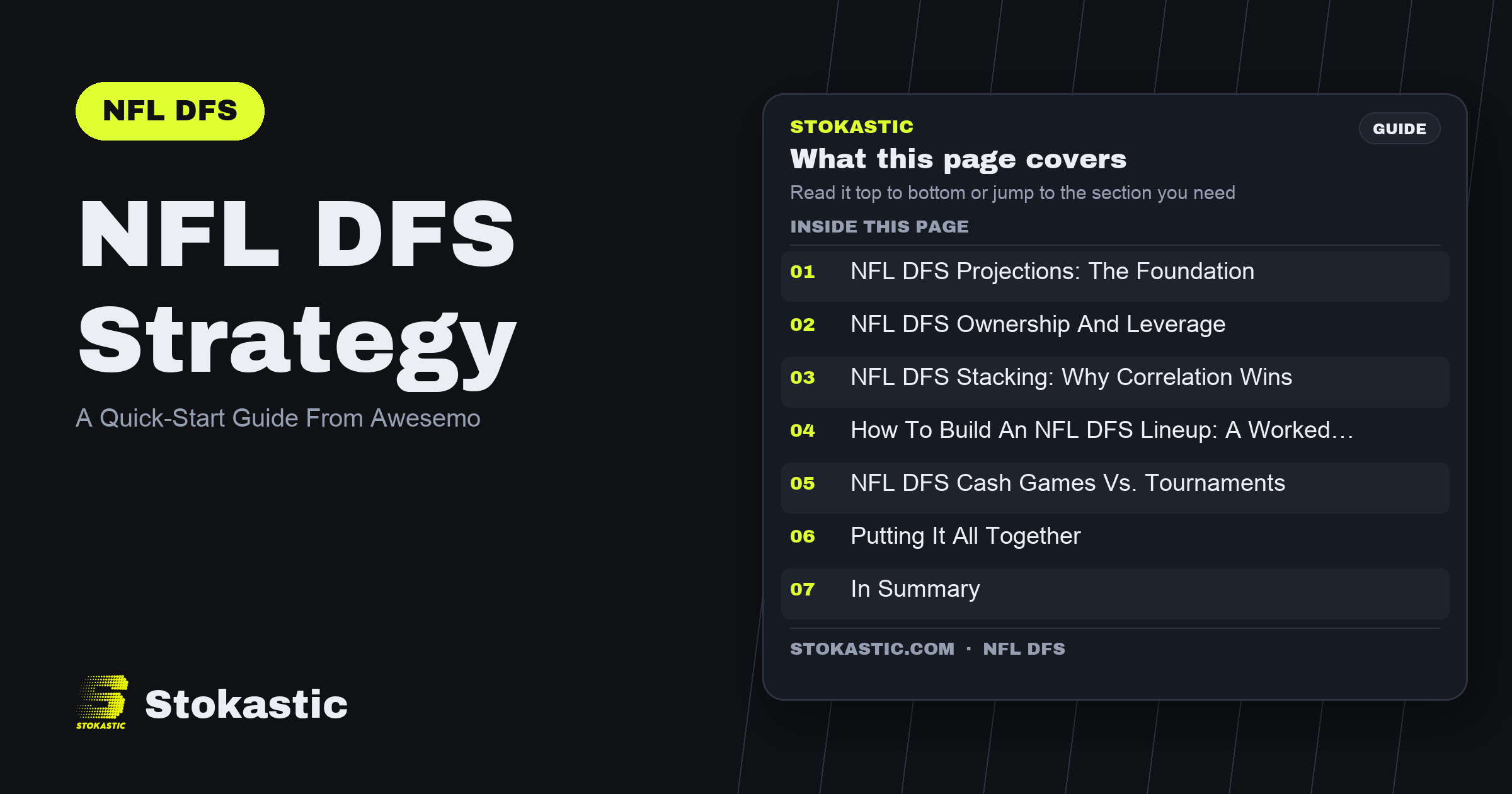 NFL DFS Strategy: A Quick-Start Guide From Awesemo