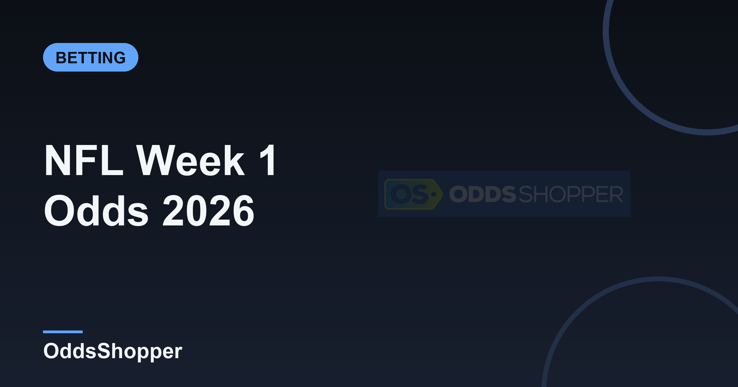 NFL Week 1 Odds 2026: All 16 Games And Where The Value Is